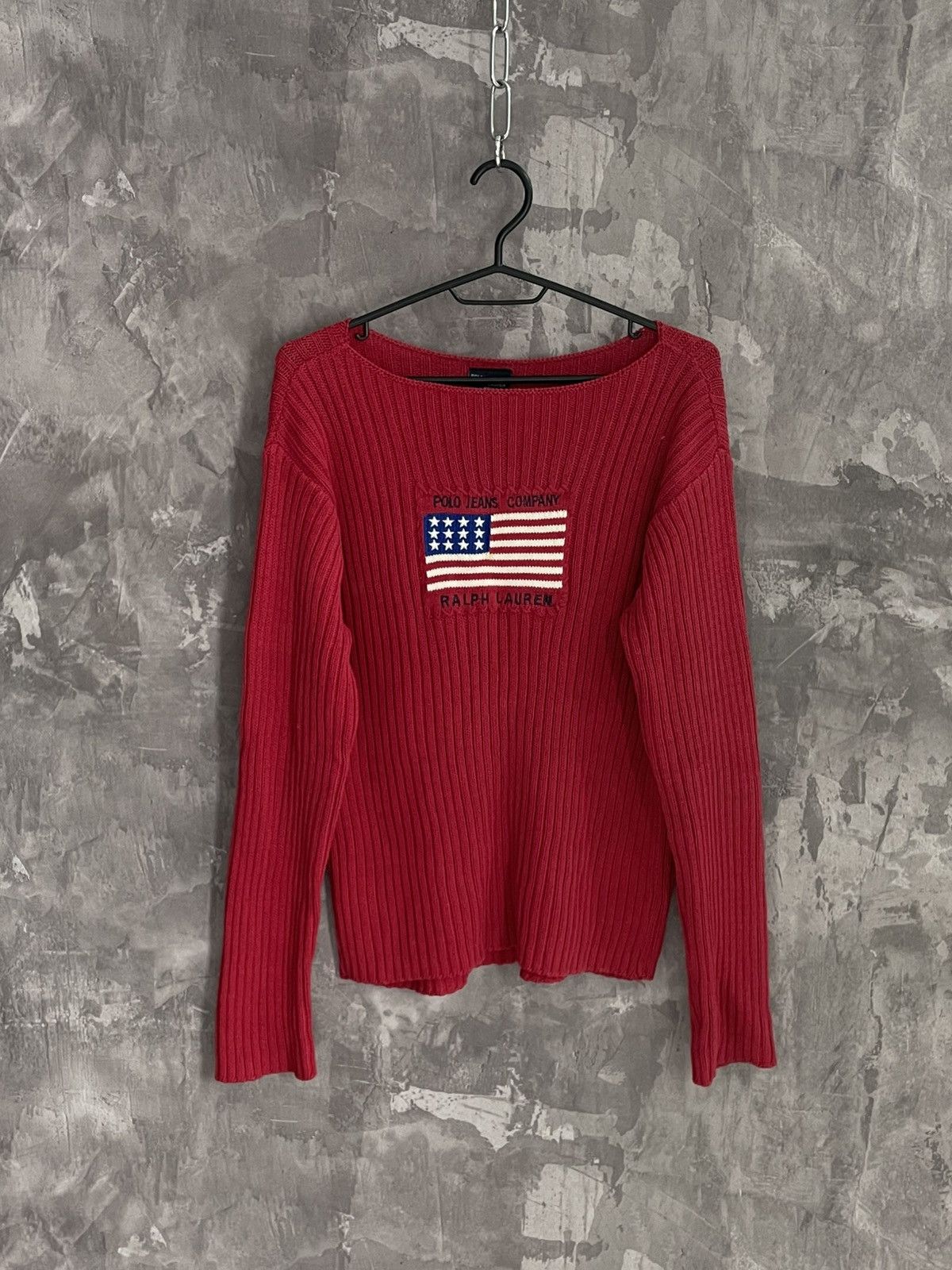 Polo Ralph Lauren × Vintage Vintage Polo Ralph Lauren USA Knit Sweater Size M / US 6-8 / IT 42-44 - 1 Thumbnail
