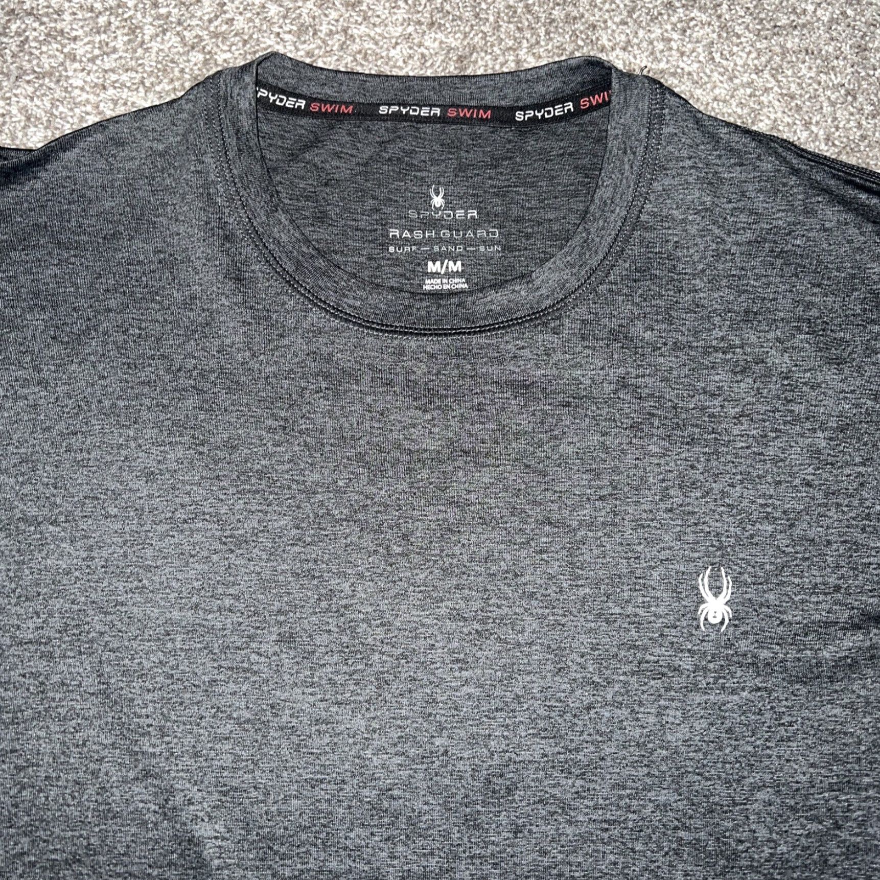 Spyder Spyder Gray Longsleeve Stretchy Athletic Shirt Mens Size M - Casual Activewear Regular Sleeve Long Gray M Mens Size US M / EU 48-50 / 2 - 2 Thumbnail