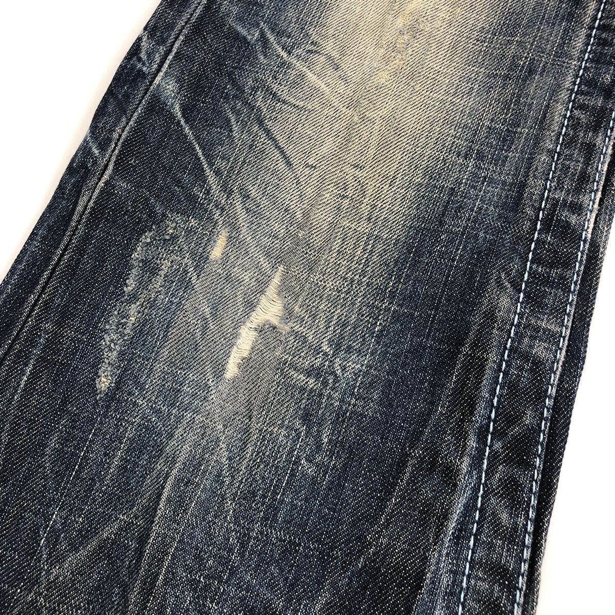 If Six Was Nine × Le Grande Bleu (L.G.B.) × Vintage Vintage Lolita Exotic Flared Jeans Distressed Faded Denim Size US 27 - 6 Thumbnail
