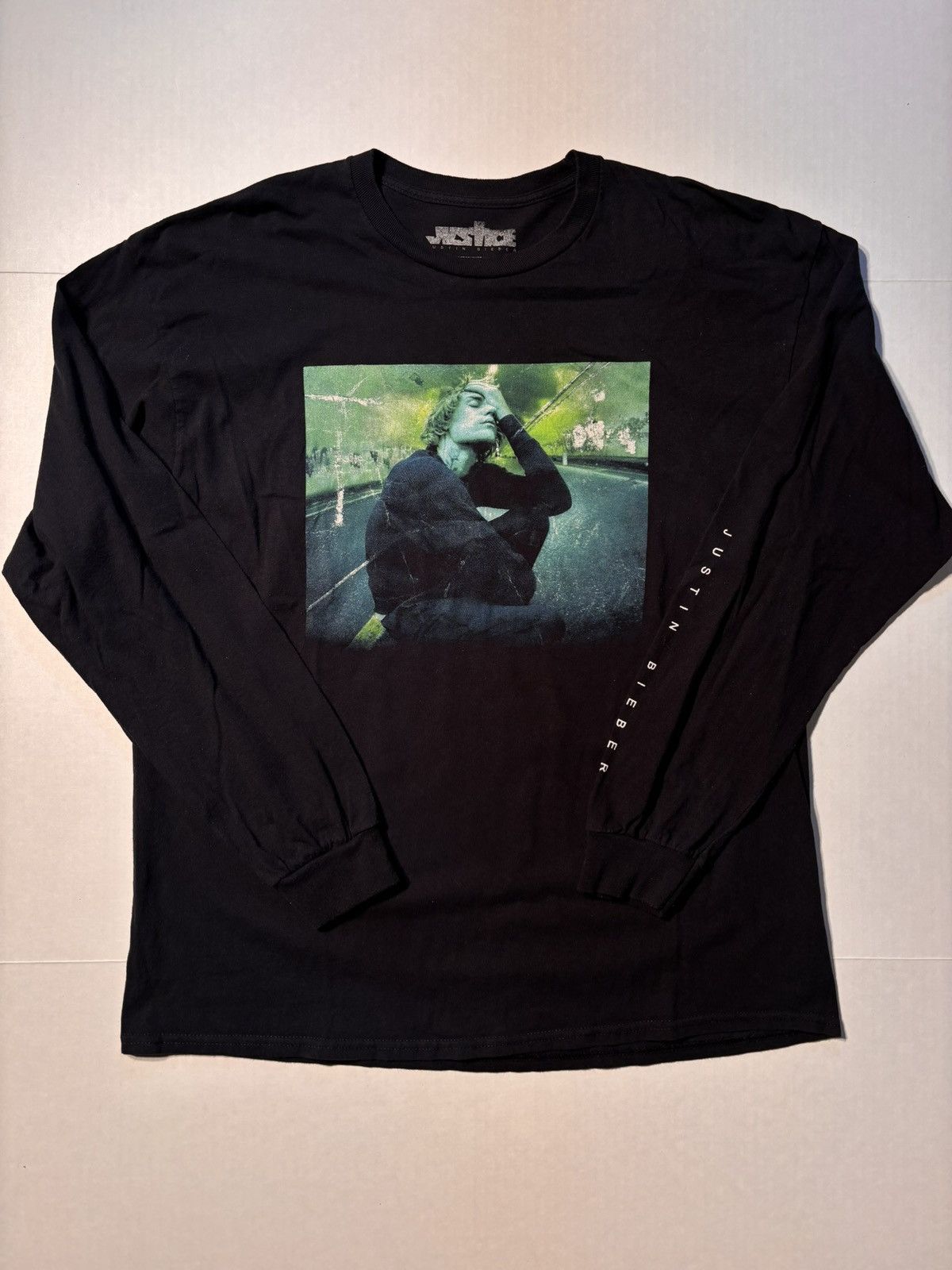 Justin Bieber Justin Bieber Justice USA Band Tour Double Sided Long Sleeve Size US XL / EU 56 / 4 - 1 Thumbnail