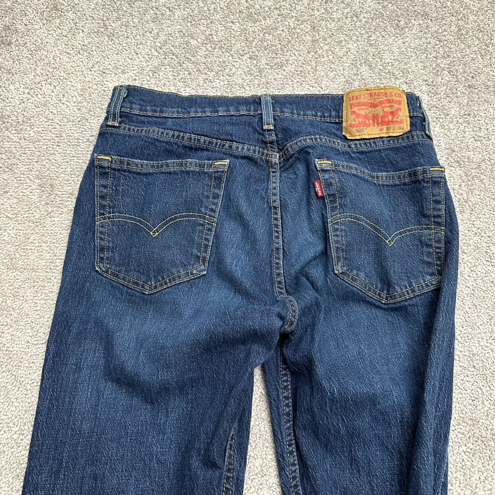 Levi's Levi's 505 Jeans Mens 32 Blue Denim Straight Mid Rise 5-Pocket USA Classic Size US 32 / EU 48 - 4 Thumbnail