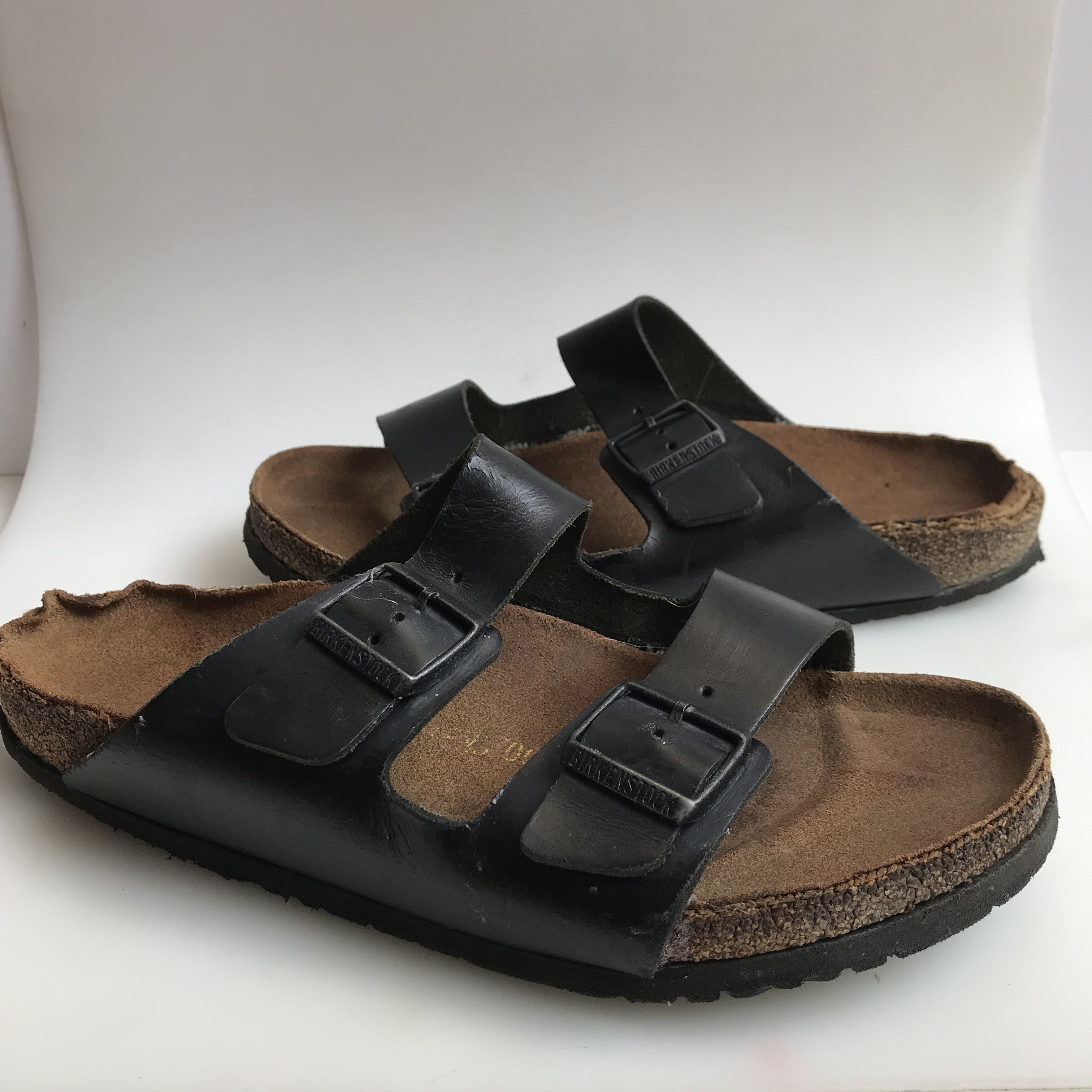 Birkenstock Vintage Birkenstock Arizona Black Leather cork brown Size US 13 / EU 46 - 3 Thumbnail