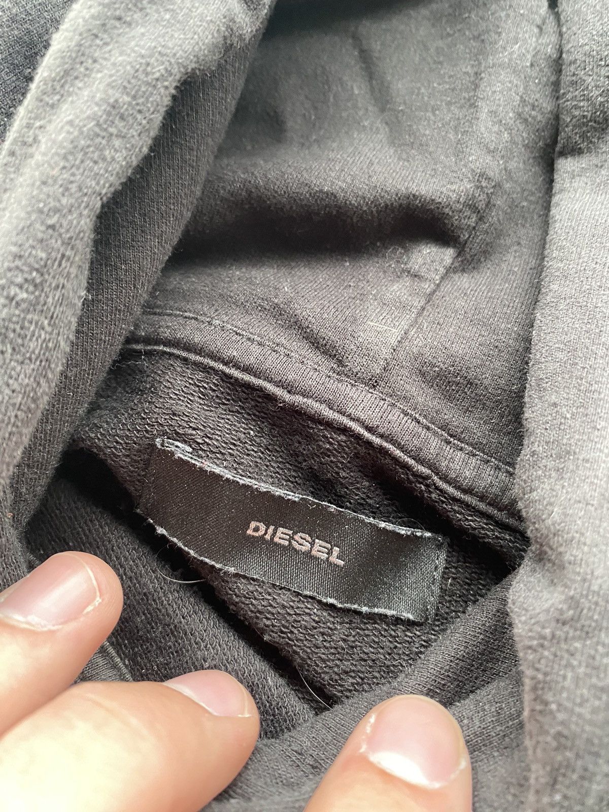 Diesel × Vintage 🔥PUNK DIESEL BLACK SUN FADED LONG HOODIE SMALL WOMENS Size S / US 4 / IT 40 - 3 Thumbnail