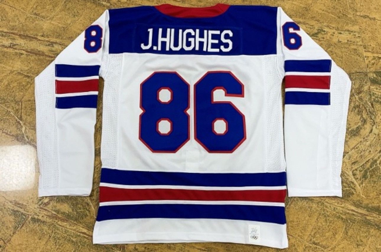 Nike Men’s Jack Hughes Olympics Hockey Jersey - size large Milan Size US L / EU 52-54 / 3 - 2 Thumbnail