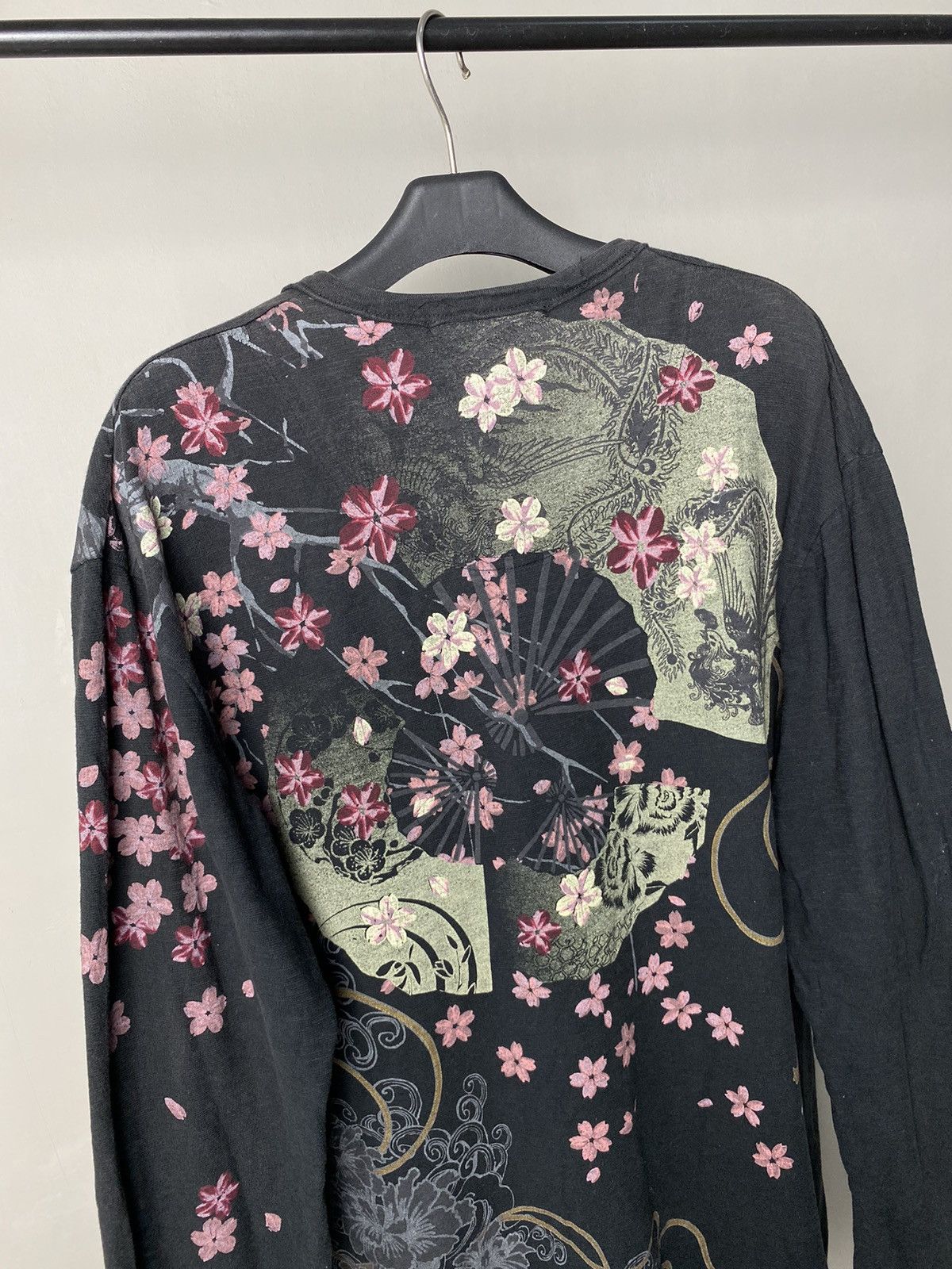 Japanese Brand × Vintage Karakuri Sukajan Sakura Longsleeve Size US L / EU 52-54 / 3 - 4 Thumbnail