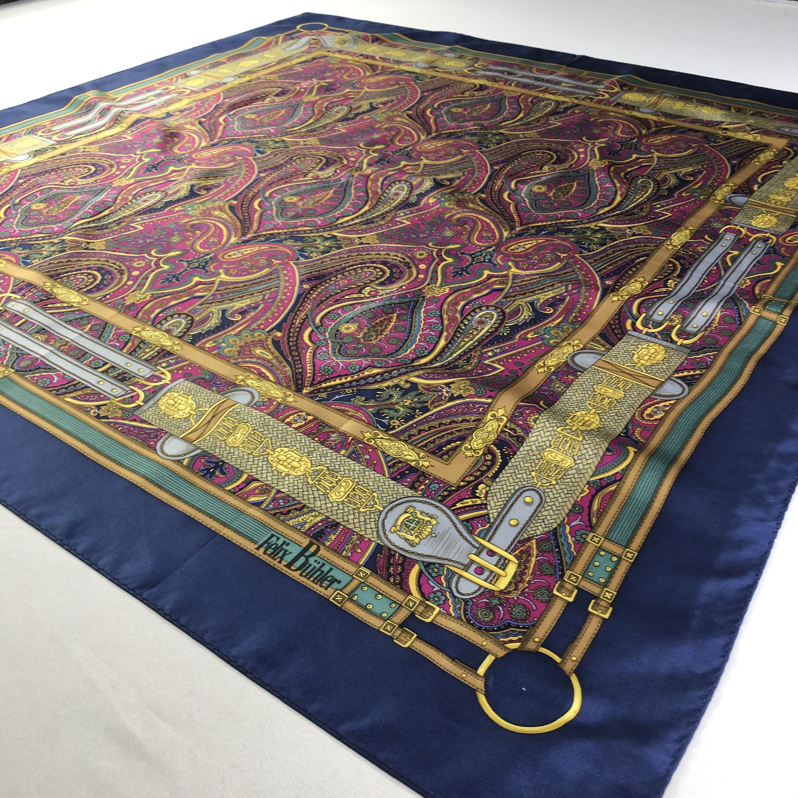 Vintage Vintage Felix Buhler Silk Scarf Size ONE SIZE - 4 Thumbnail