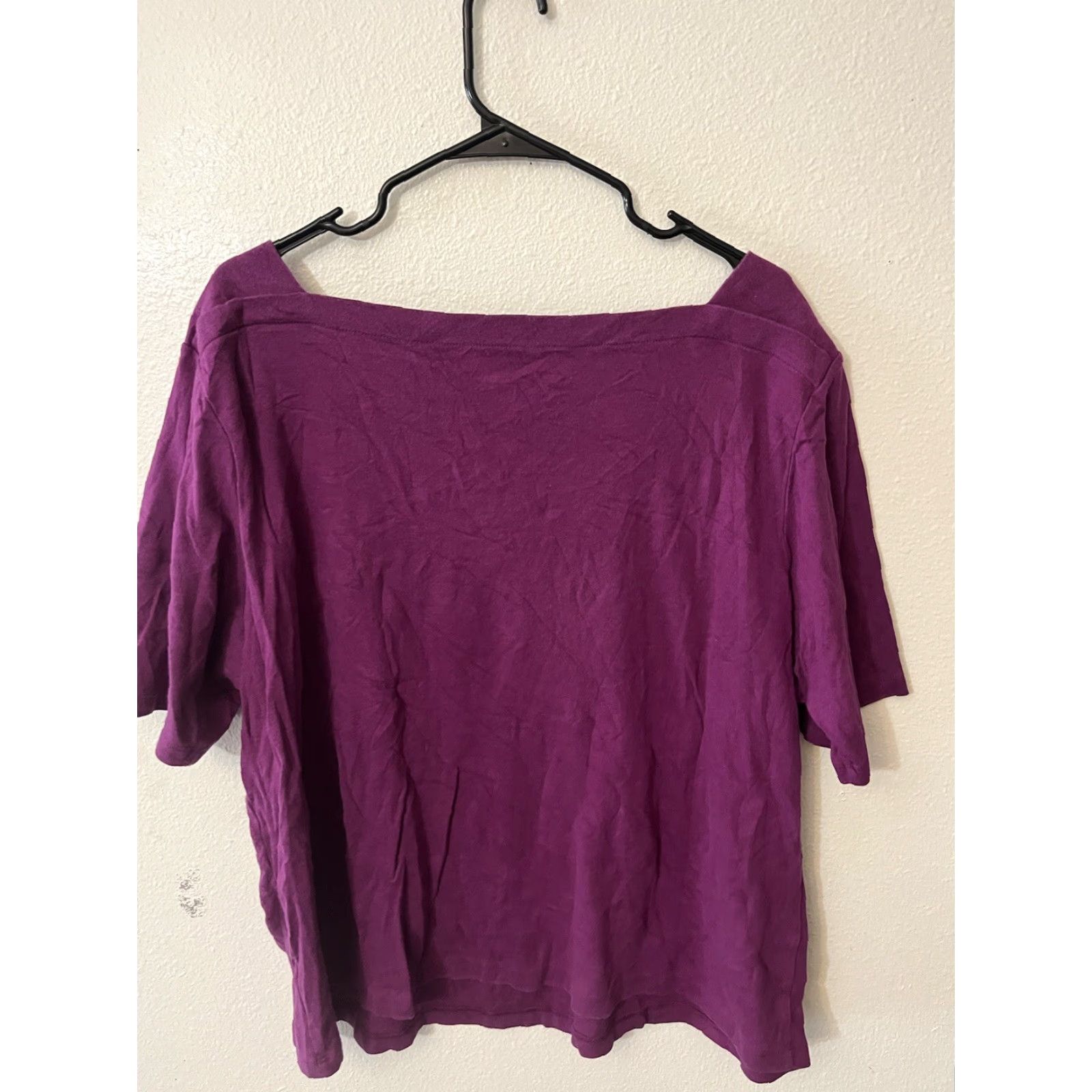 Vintage VINTAGE L.L. Bean Shirt Women's 3X Purple Square Neck Short Sleeve Adult Plus Size T-Shirt 100% Cotton Womens Size XXL / US 16-18 / IT 52-54 - 3 Thumbnail