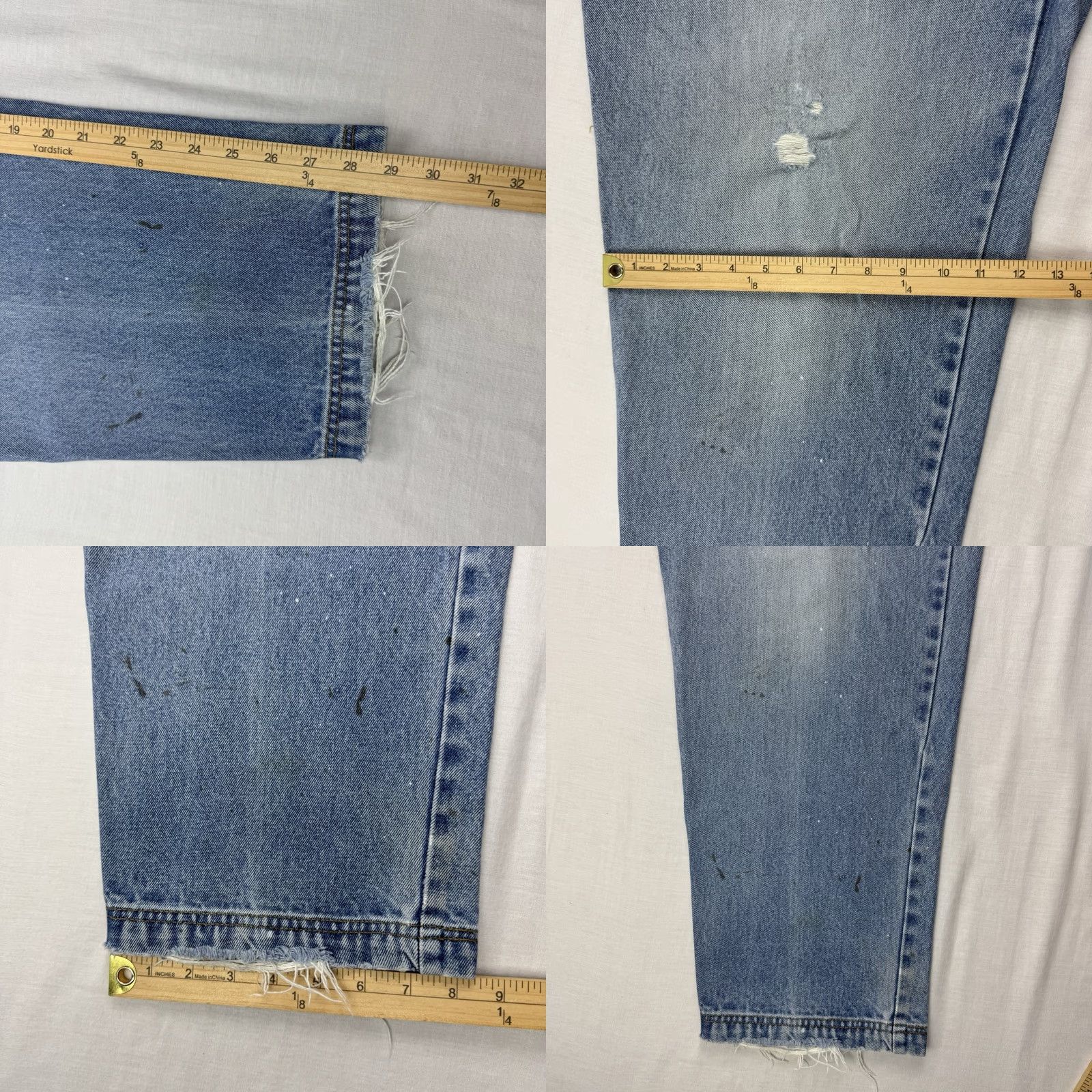Thrasher VINTAGE Claudio Nucci Jeans Adult 40x30 Blue Cotton Ramie Denim Zip 90s Punk Hipster Tapered Relaxed Mens Size US 40 / EU 56 - 9 Thumbnail