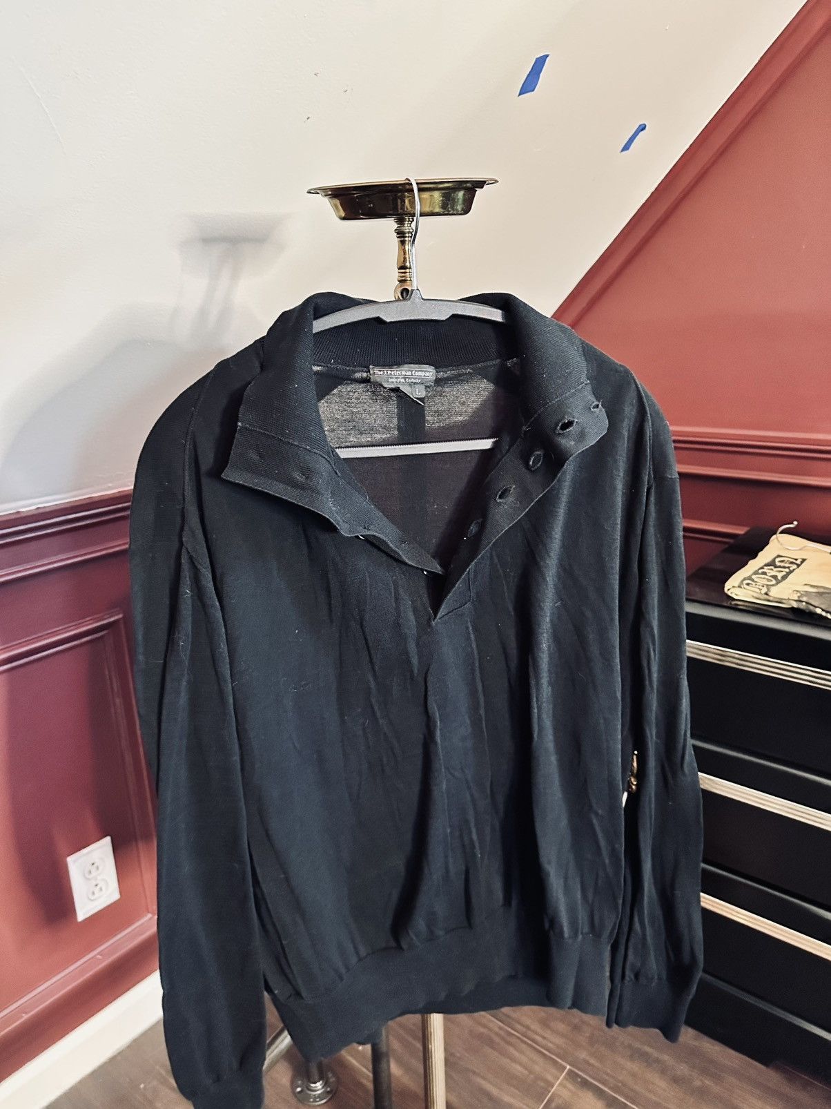 J. Peterman Buttoned knit turtleneck polo v-neck sweater vjntage cotton Size US L / EU 52-54 / 3 - 11 Thumbnail