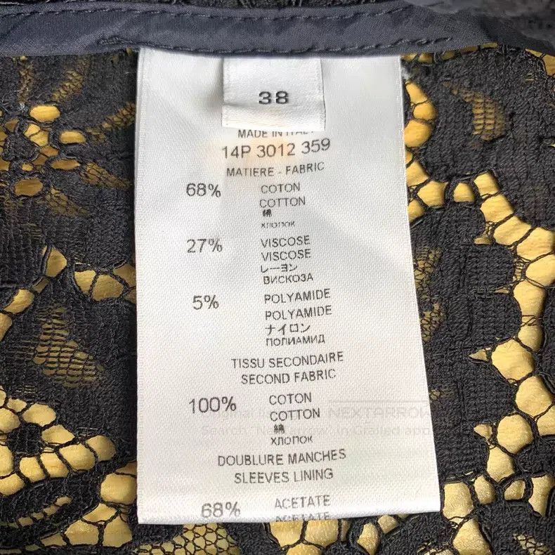 Givenchy Givenchy Lace Floral Cut-Out Color Blocked Lapel Blazer Size XS / US 0-2 / IT 36-38 - 6 Thumbnail