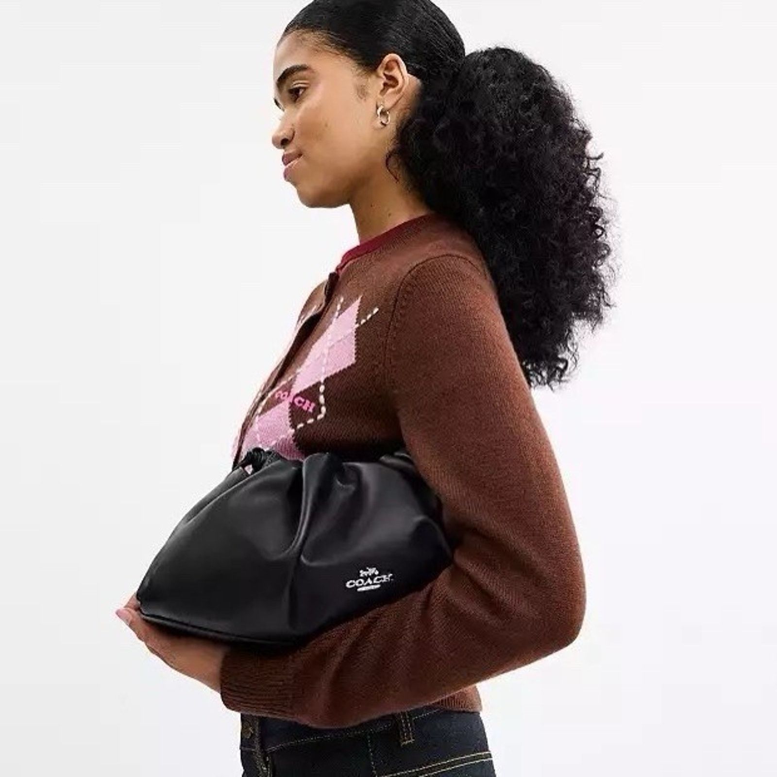 Coach NWT Coach Faye Large Shoulder Bag CCE68 leather Silver/Black Size ONE SIZE - 14 Thumbnail