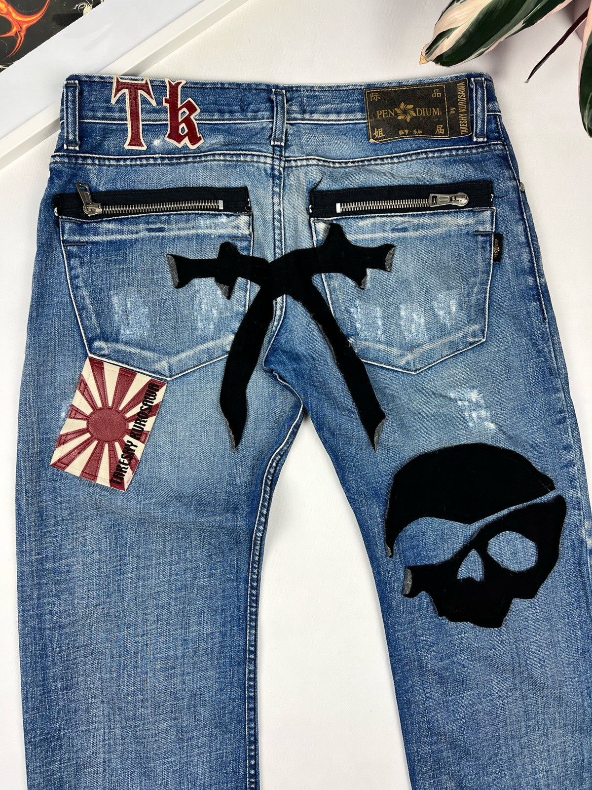 Japanese Brand × Takeshy Kurosawa × Vintage Takeshy Kurosawa Distressed Denim Jeans Japanese Style Size US 34 / EU 50 - 4 Thumbnail