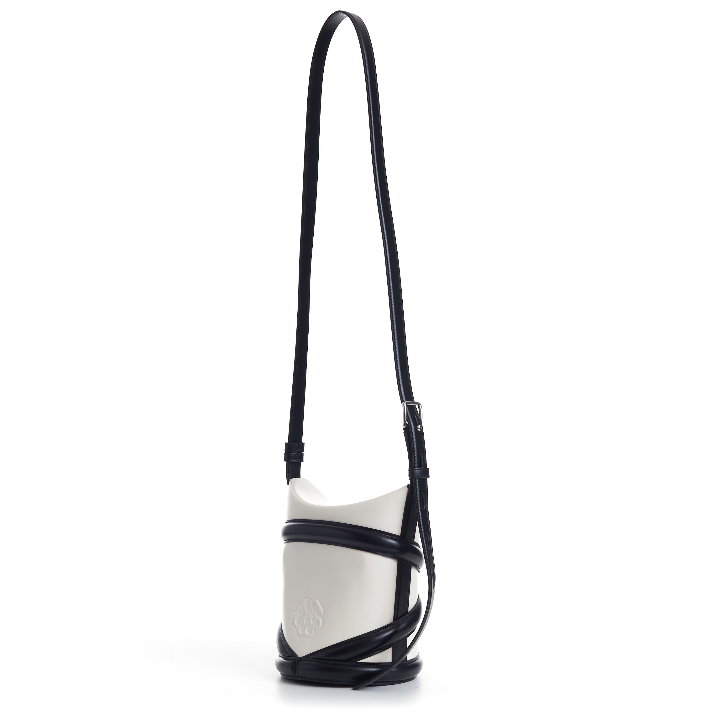 Alexander McQueen The Curve Bucket Bag - Ivory, Harness, Shoulder Strap Size ONE SIZE - 6 Thumbnail