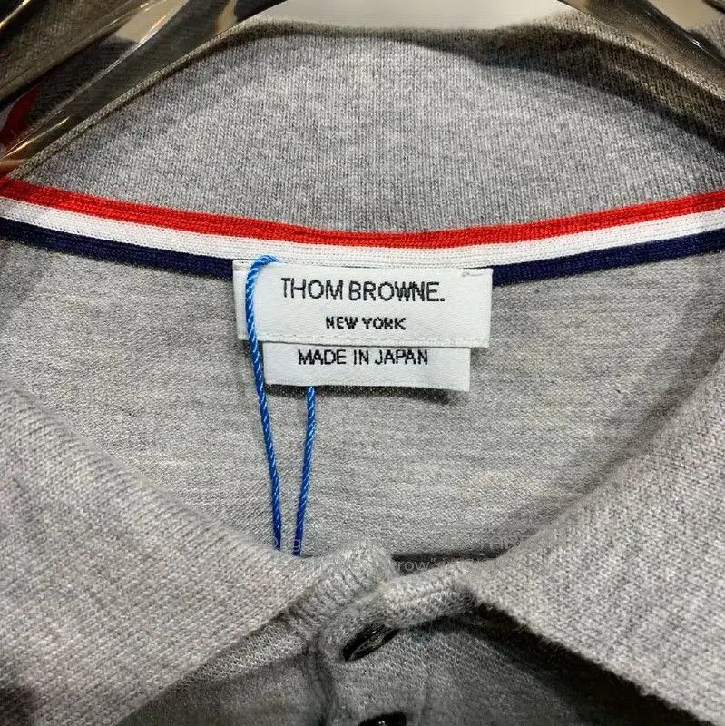 Thom Browne Thom Browne Gray Cotton Men's Polo Shirt . Size US M / EU 48-50 / 2 - 2 Thumbnail
