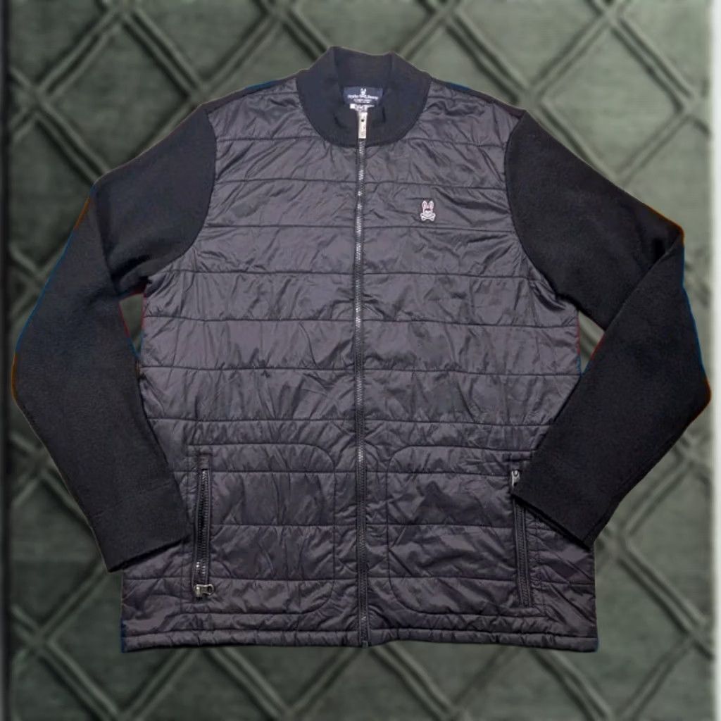 Psycho Bunny Psycho Bunny Puffer Jacket Eglood Wool Blend Black Large Mens Size US L / EU 52-54 / 3 - 1 Thumbnail