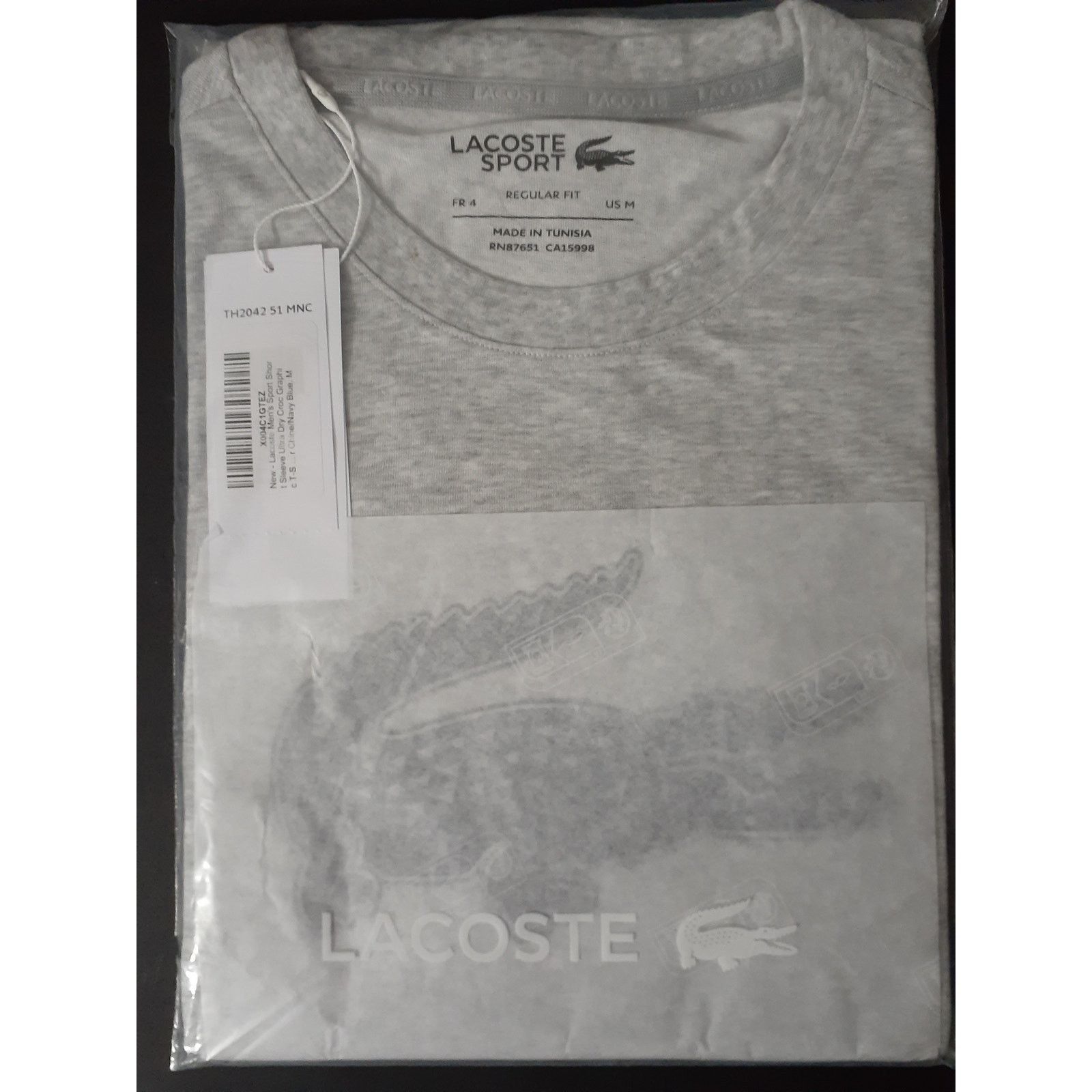 Lacoste Lacoste Men's Regular-fit Ultra Dry Croc Graphic T-Shirt M Size US M / EU 48-50 / 2 - 2 Thumbnail