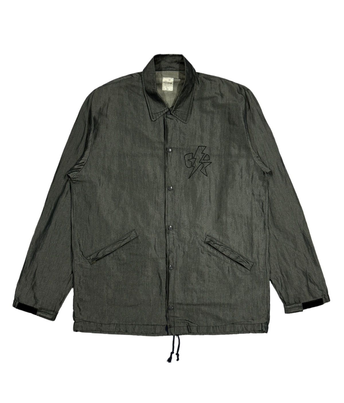 Vtg🔥Revolver Embroidery Coach Jacket Metal Fibet Strach