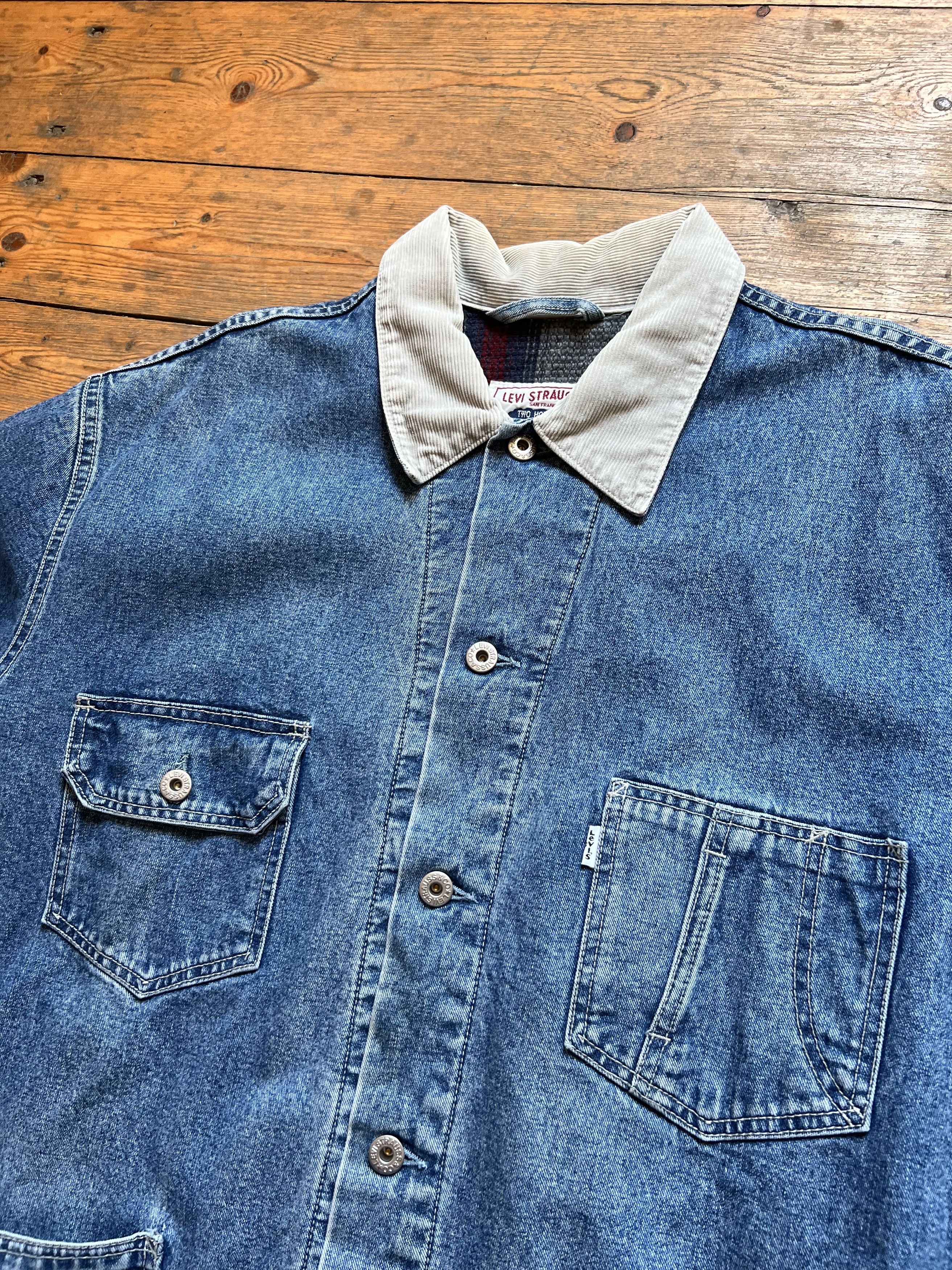 Levi's Vintage Clothing Levis Vintage Trucker Parka Heavy Denim 1960s Jacket Size US XXL / EU 58 / 5 - 6 Thumbnail
