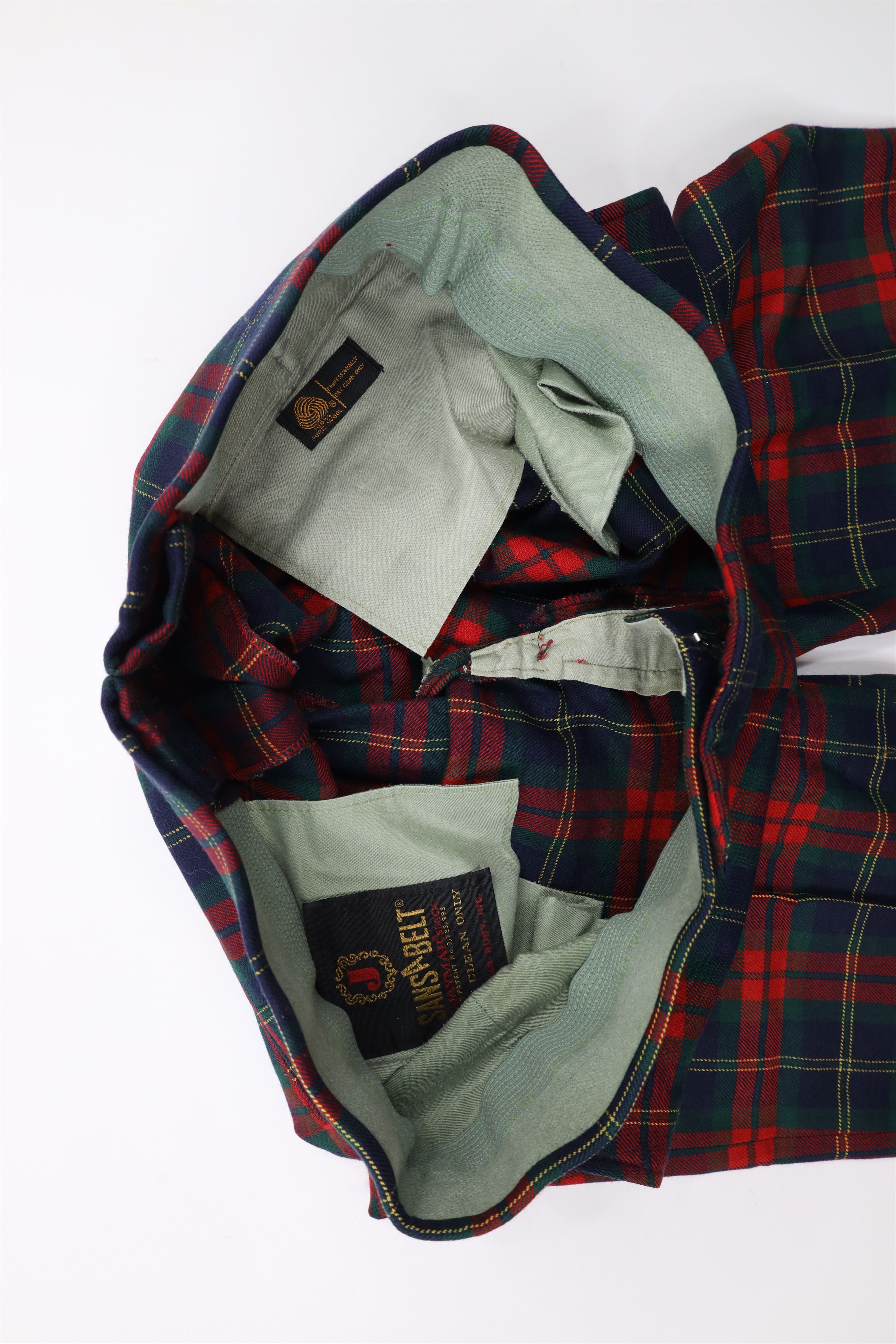 Vintage Vintage 60s 70s Streetwear Leg Bell Bottoms Pants Plaid USA Size US 36 / EU 52 - 6 Thumbnail