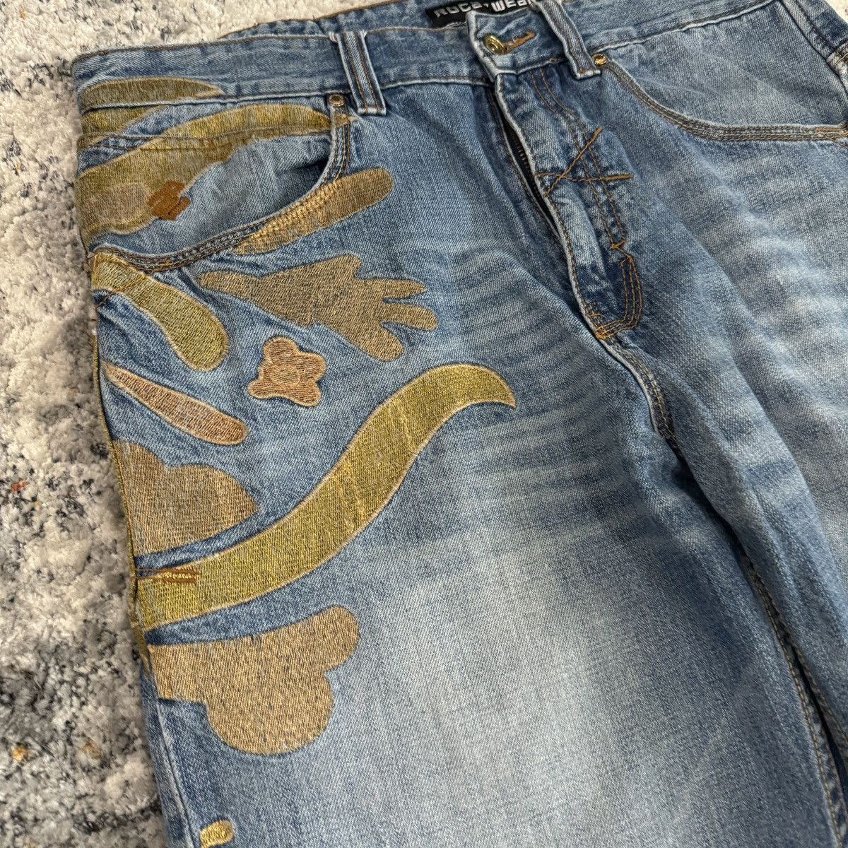 JNCO × Rocawear × Vintage Crazy Vintage y2k Rocawear camo embroidered baggy jeans Size US 36 / EU 52 - 6 Thumbnail