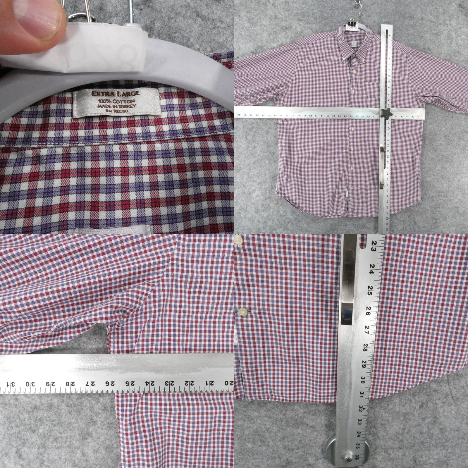 Peter Millar Peter Millar Shirt Mens XL Long Sleeve Button-Up Plaid Blue Red Size US XL / EU 56 / 4 - 8 Thumbnail