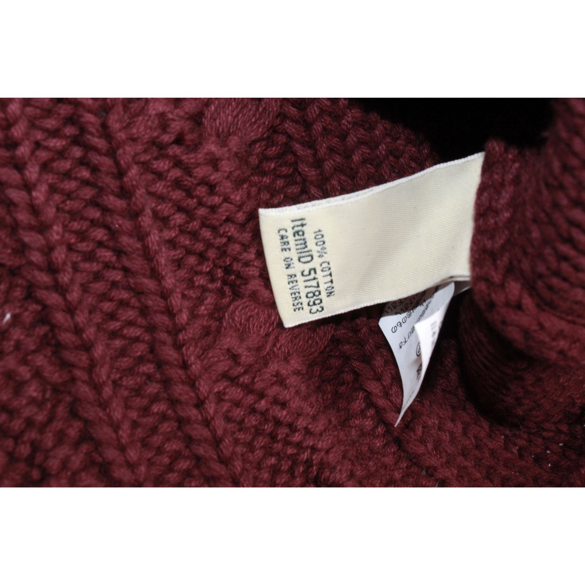 L.L. Bean LL Bean Womens Double L Cable Zip Cardigan Size XS / US 0-2 / IT 36-38 - 4 Thumbnail