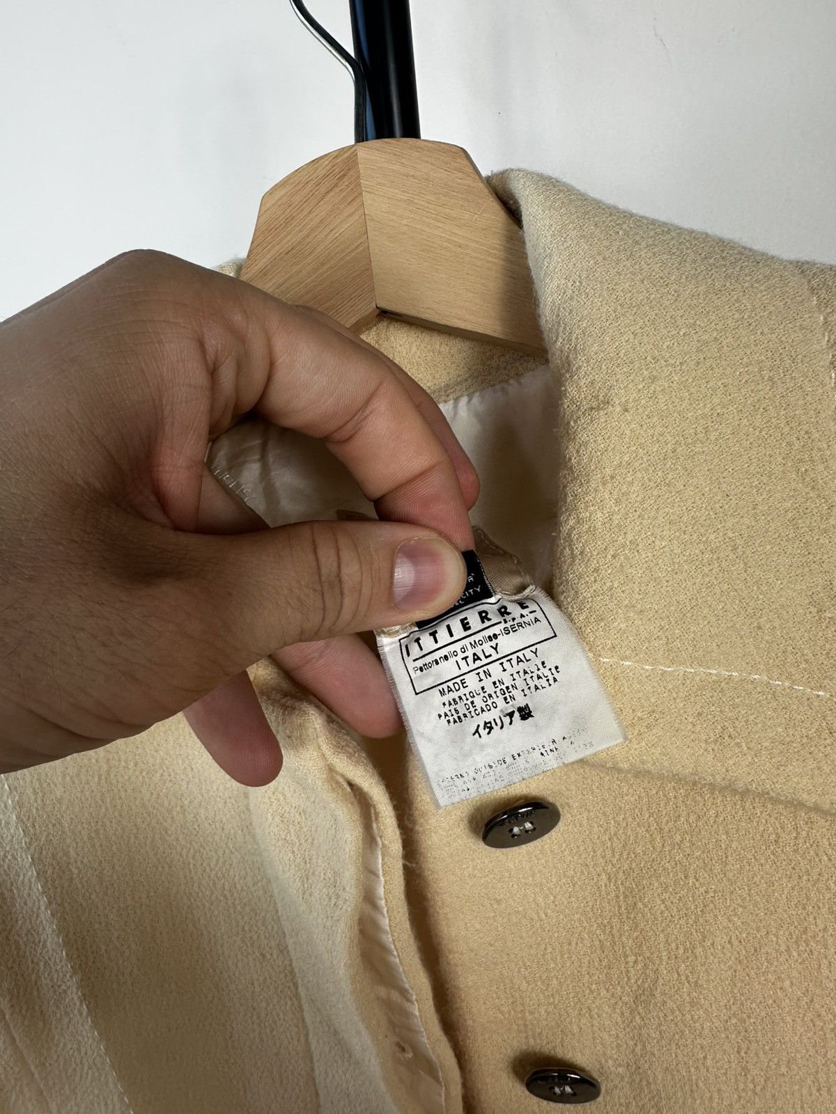 Versus Vintage Versus Versace Wool Jacket Cream/Off-White Size S / US 4 / IT 40 - 7 Thumbnail