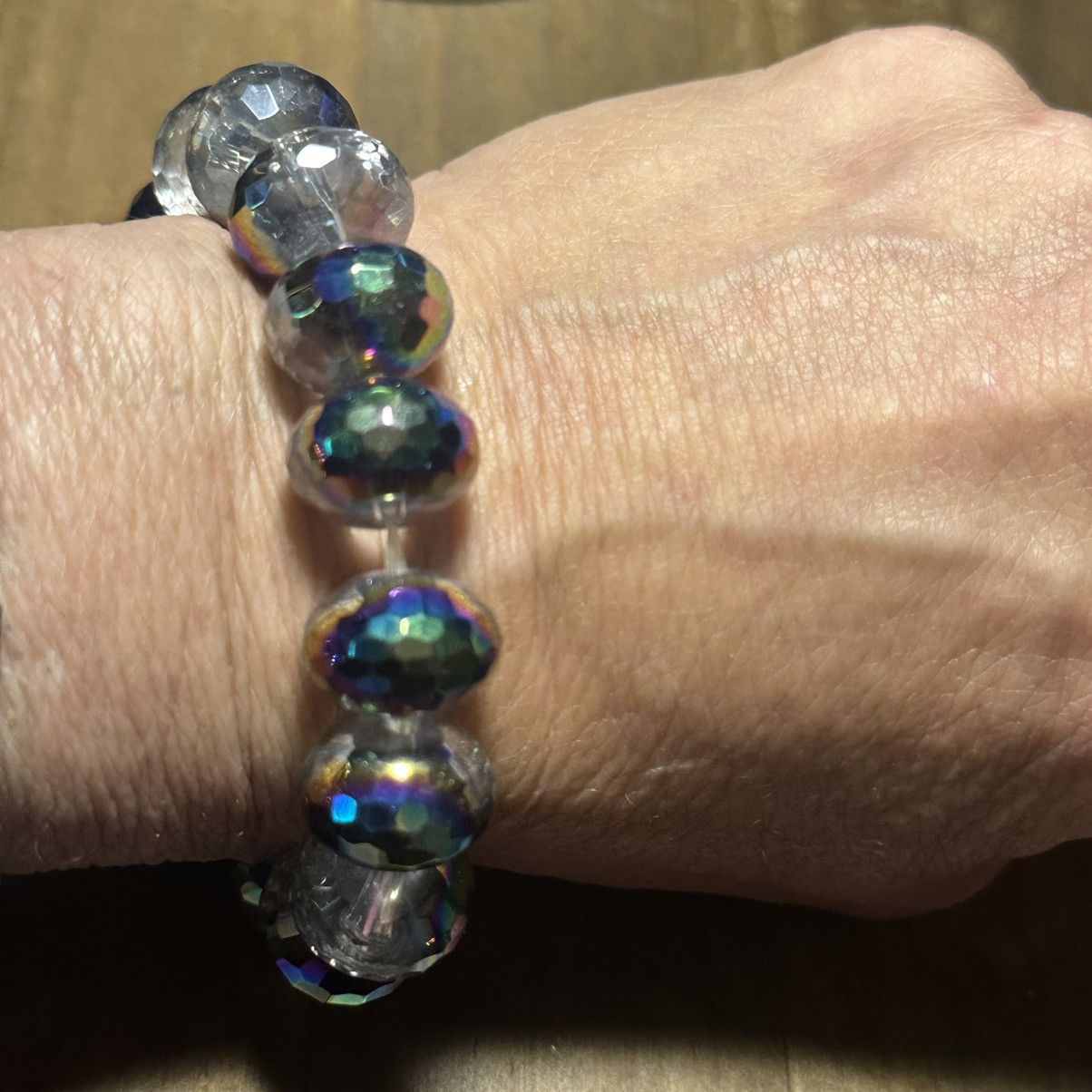 Other Chunky rainbow crystal bead stretch bracelet Size ONE SIZE - 4 Thumbnail