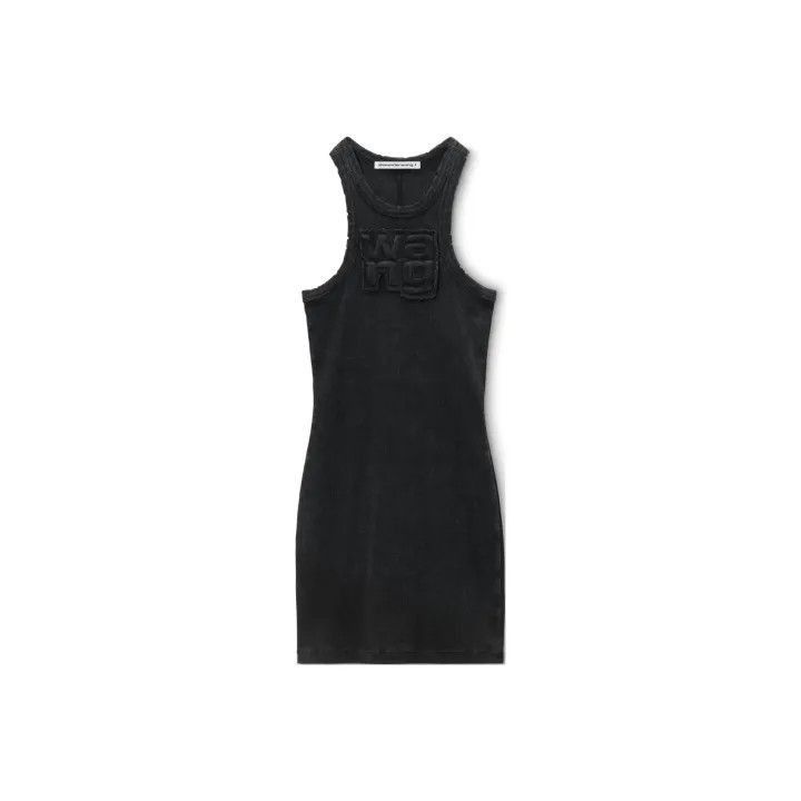 Alexander Wang Alexander Wang Black Sleeveless Dress with Logo - Size XS / US 0-2 / IT 36-38 - 1 Thumbnail