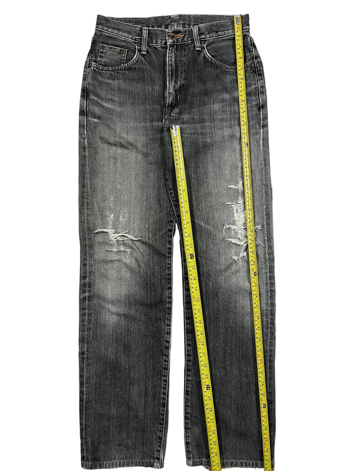 14th Addiction × Edwin Vintage Edwin Black Faded Distressed Loose Fit Jeans Size US 28 / EU 44 - 18 Thumbnail