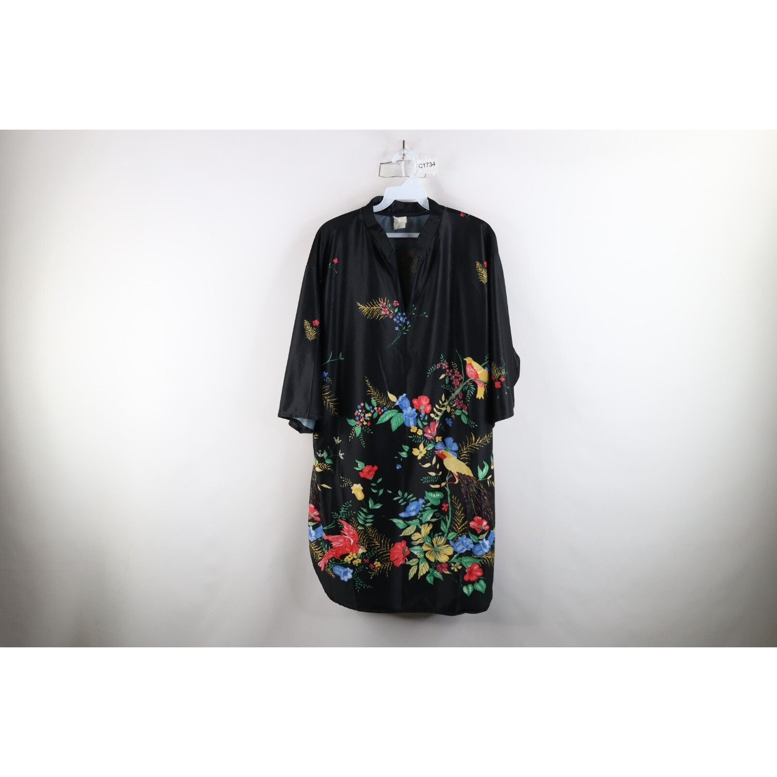 Vintage Vintage 70s Streetwear Japan Flower Kimono Style Dress Size S / US 4 / IT 40 - 1 Thumbnail