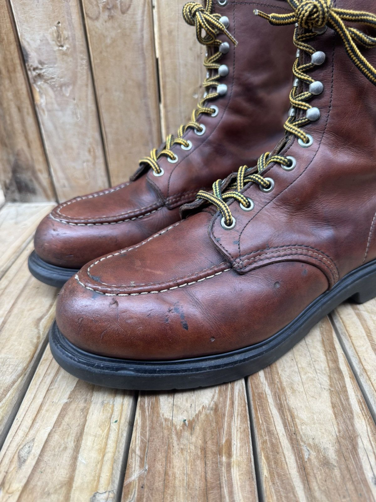 Red Wing Red Wing Steel toe work&Safety brown leather boots US 11 EEE Size US 11 / EU 44 - 23 Thumbnail