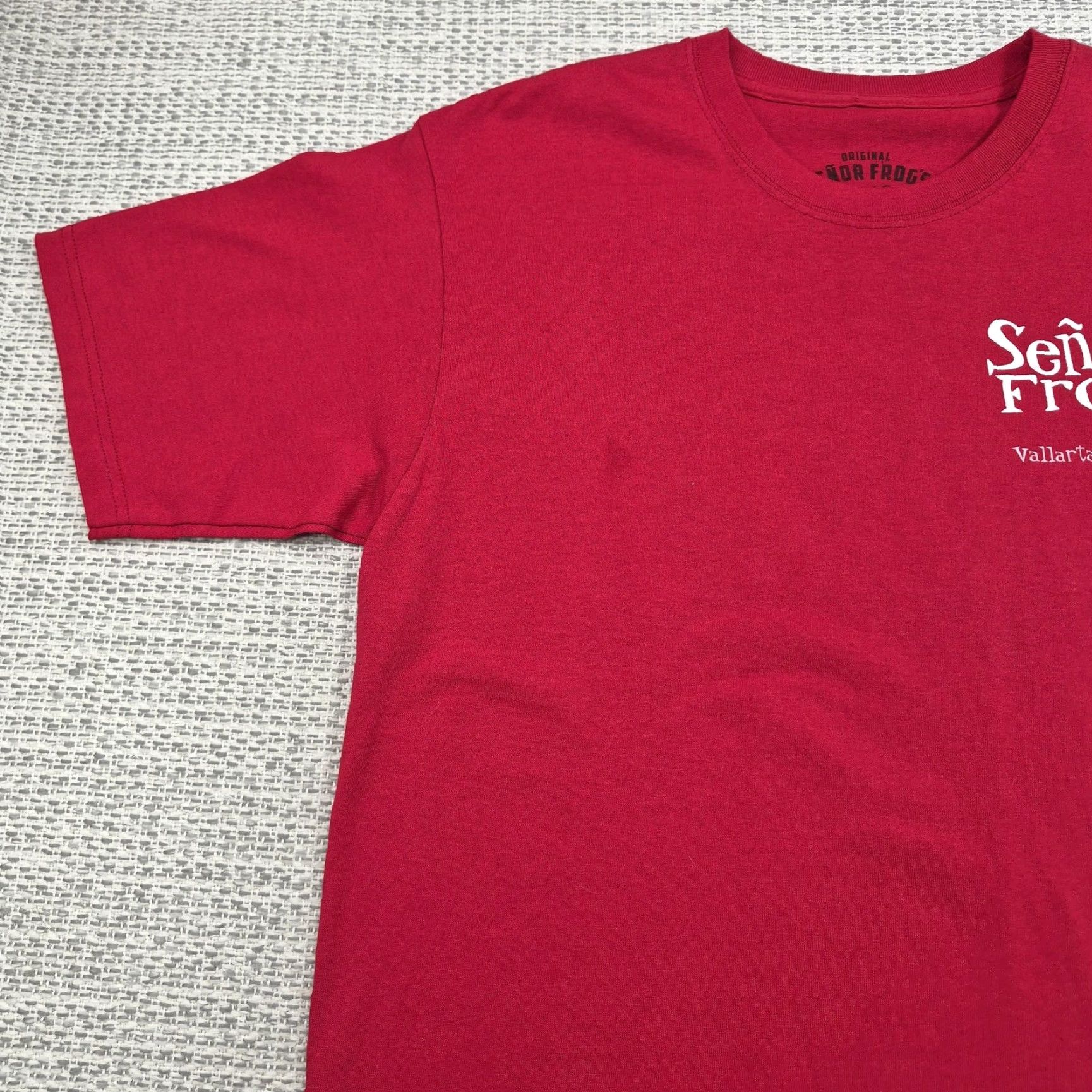 Vintage Señor Frog's Shirt Mens Large Red Vallarta Mexico Beach Graphic Tee Hammock Shirt T-Shirt Casual Crew Neck Logo Size US L / EU 52-54 / 3 - 5 Thumbnail