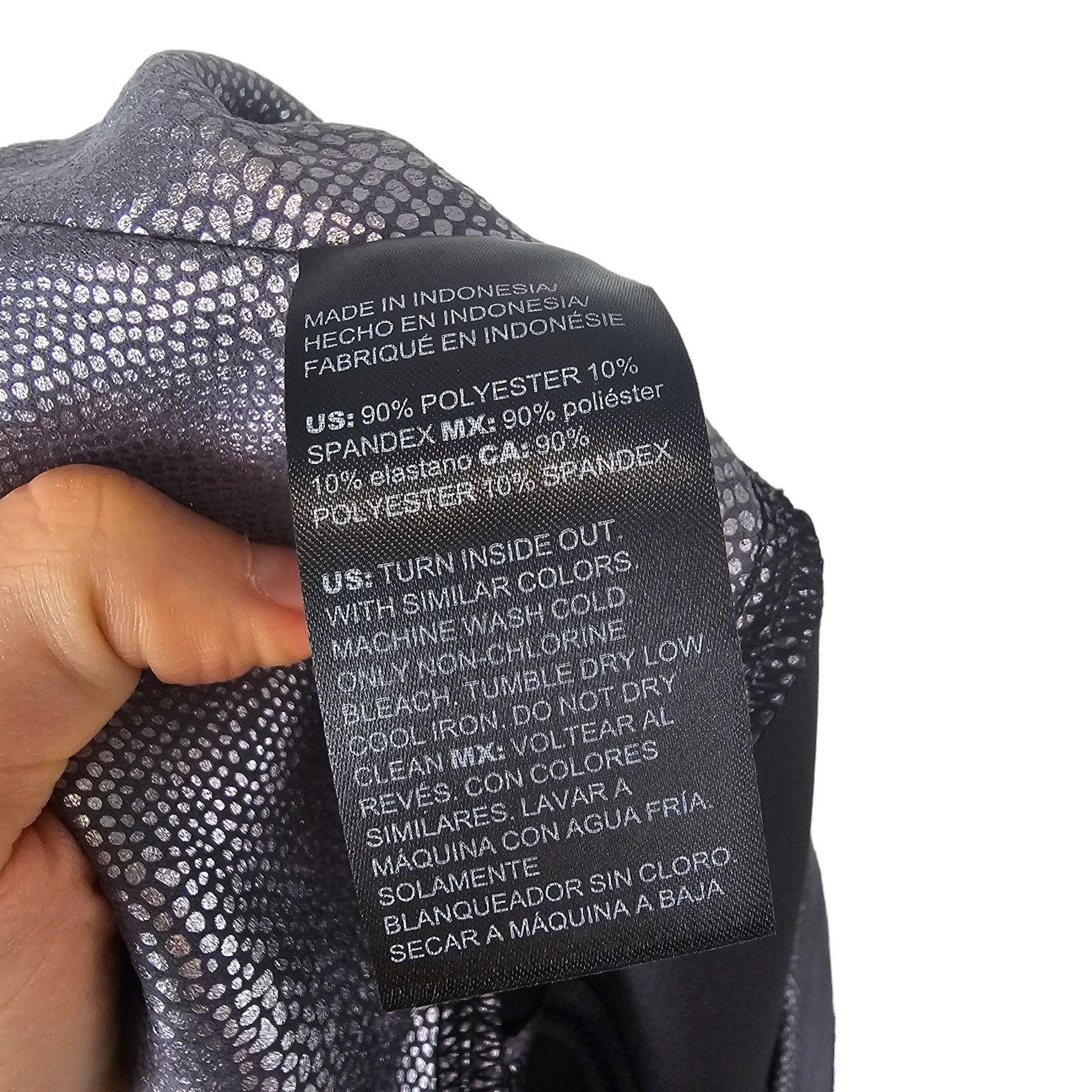 White House Black Market White House Black Market Runway Leggings Snake Foil Silver Size 36" / US 14 / IT 50 - 7 Thumbnail