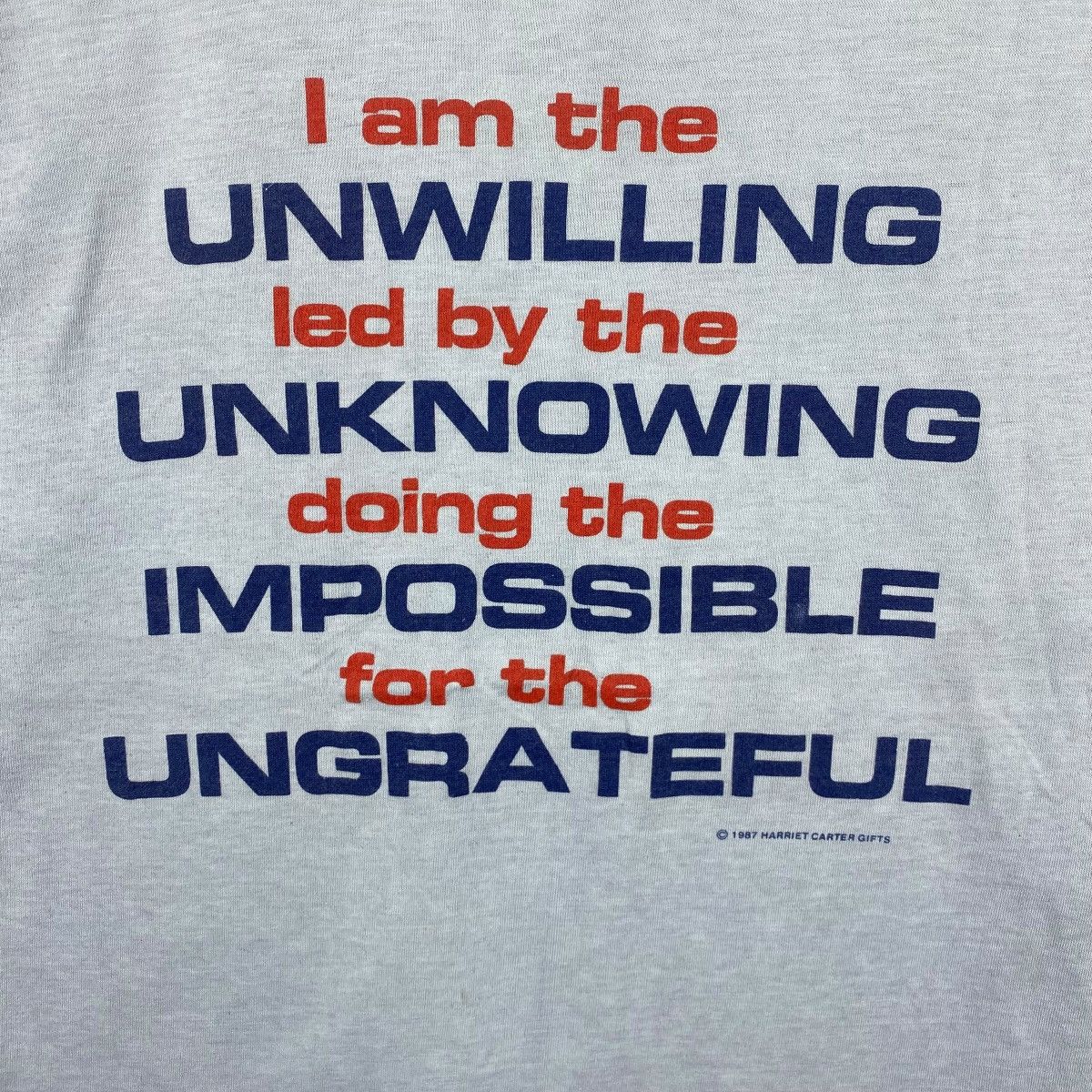 Vintage Vintage 80s Harriet Carter Gifts Humorous Quote Graphic Tee Size US M / EU 48-50 / 2 - 2 Thumbnail