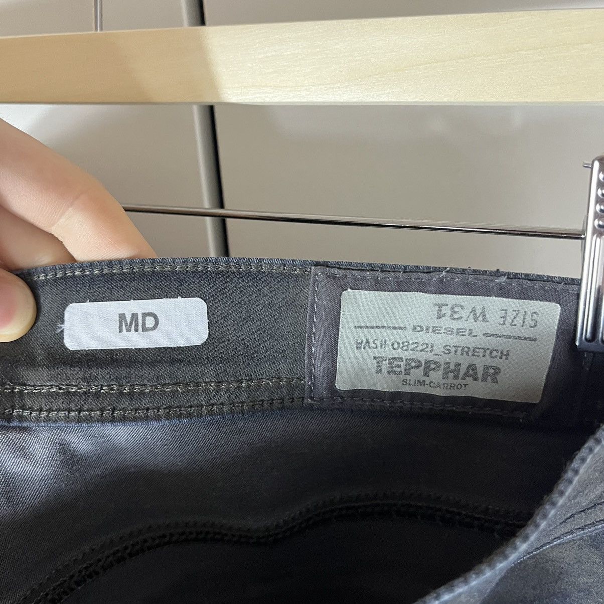 Diesel Vintage Diesel Tepphar Waxed Washed Denim Black Jeans Y2K Size US 31 - 6 Thumbnail
