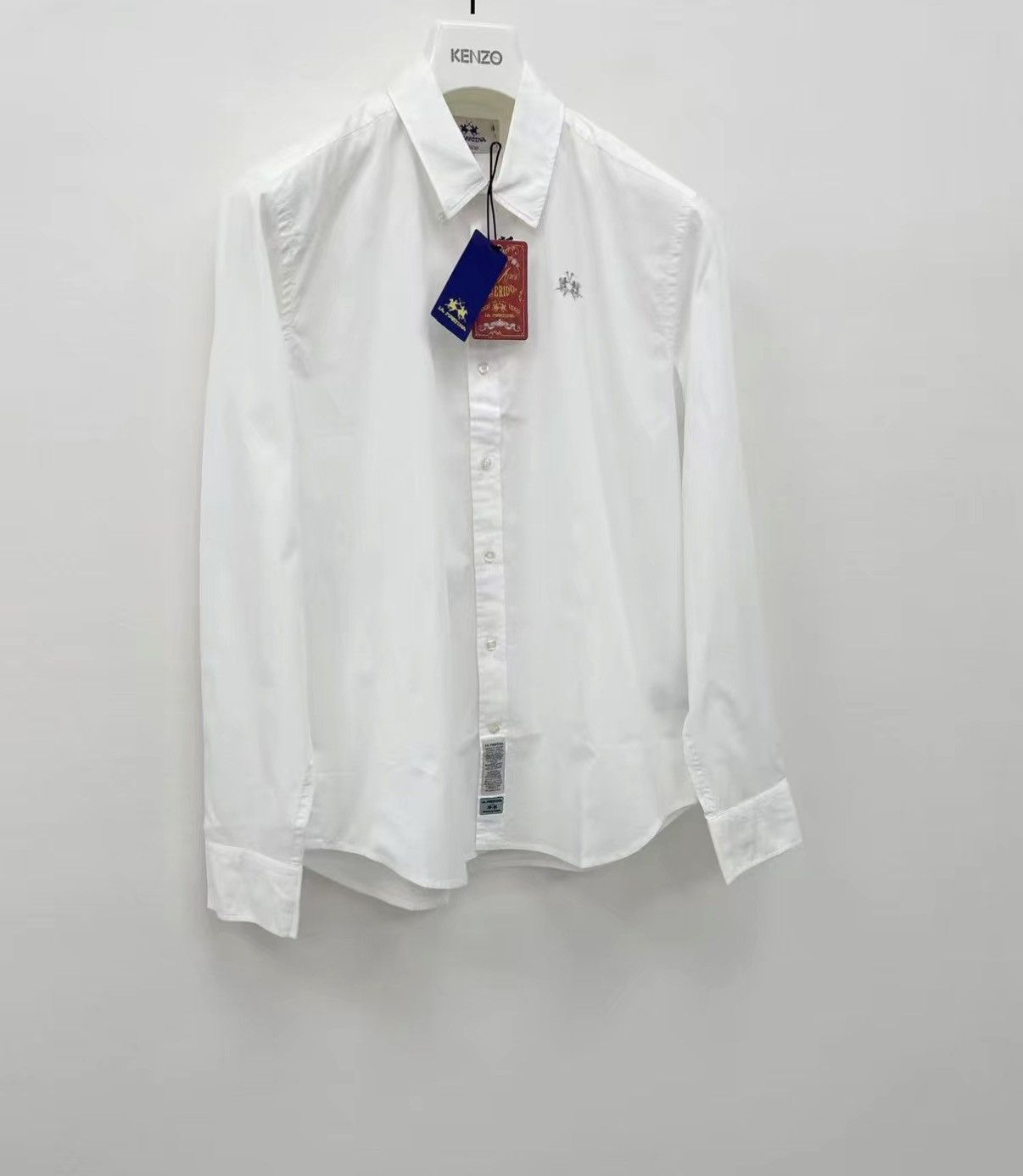 La Martina LA MARTINA Stretch Embroidered Long Sleeve Shirt J30 Size US L / EU 52-54 / 3 - 2 Thumbnail