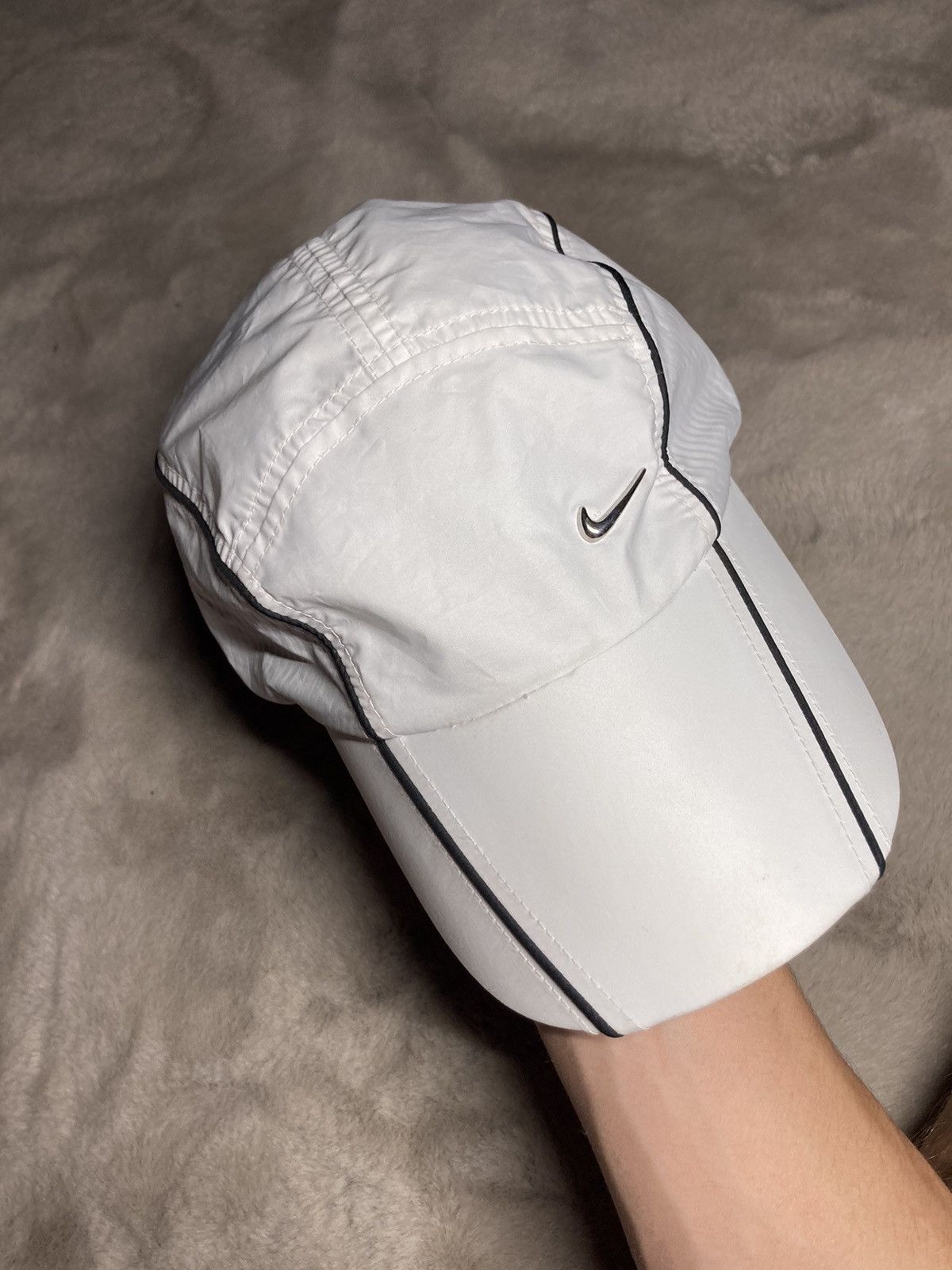 Nike × Vintage ⛩️Vintage Nike cap Y2K 5panel Hat Cap Rare drill shox like tn Size ONE SIZE - 1 Thumbnail