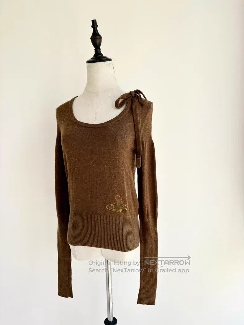 Vivienne Westwood Vivienne Westwood Brown Saturn Bow-Tie Knit Sweater Size M / US 6-8 / IT 42-44 - 1 Thumbnail