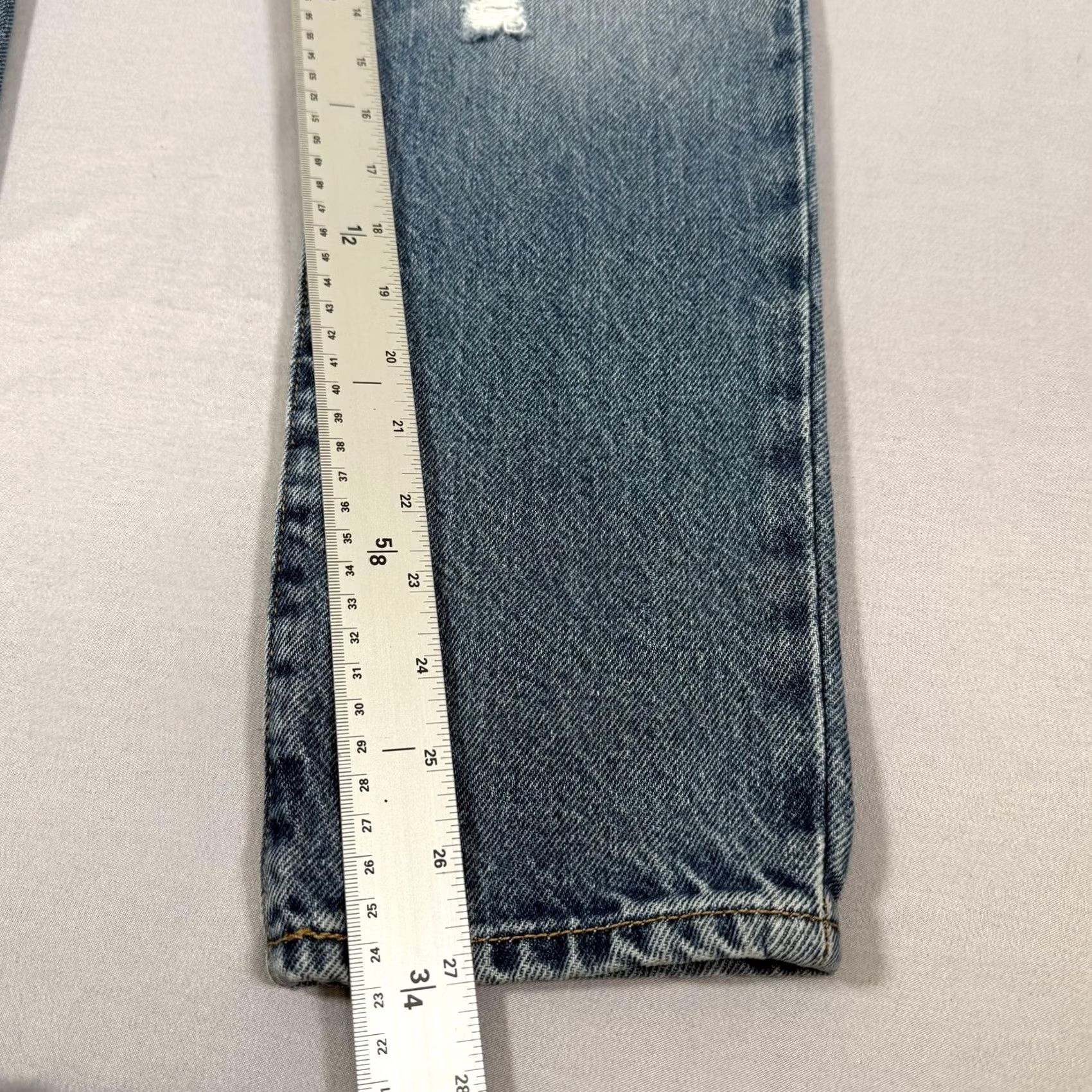 Levi's Levi's Womens Overalls Small Blue Denim Jean Skinny Fit Distressed 90s Retro Vintage Not N/A Size 28" / US 6 / IT 42 - 7 Thumbnail