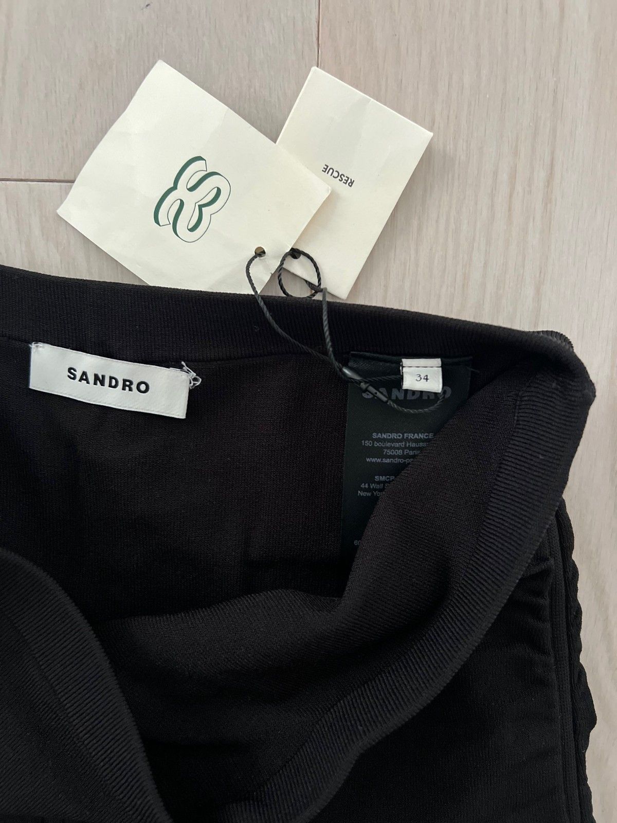 Sandro Sandro Knit Mini Skirt Black ( XS ) Size 26" / US 2 / IT 38 - 3 Thumbnail