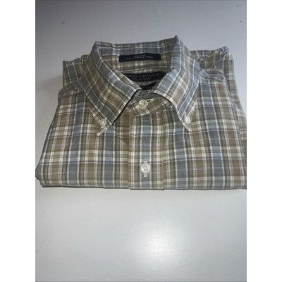 Daniel Cremieux Cremieux Signature Collection Cotton SS Shirt, Tan Blue Med Size US M / EU 48-50 / 2 - 11 Thumbnail