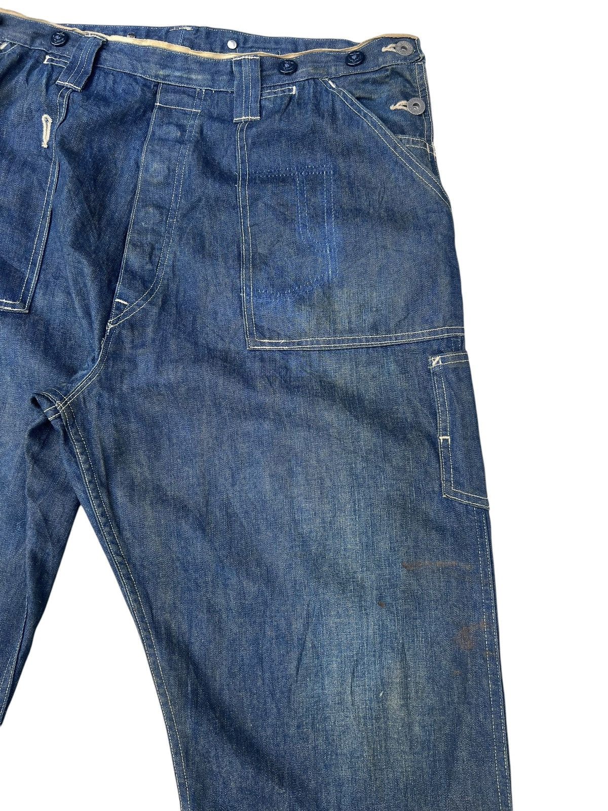 Levi's Vintage Clothing Levi’s LVC Dirty Mud Stains Denim Selvedge Work Wear Jeans Size US 34 / EU 50 - 9 Thumbnail