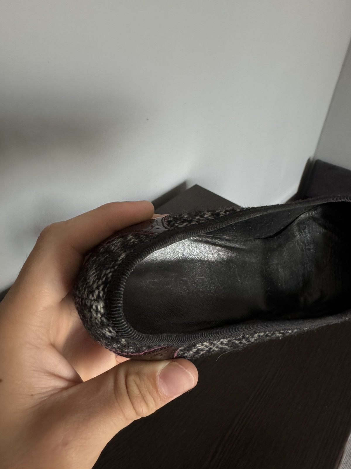 Harris Tweed × Prada Prada Milano tweed and leather heels 38 Size US 8 / IT 38 - 7 Thumbnail