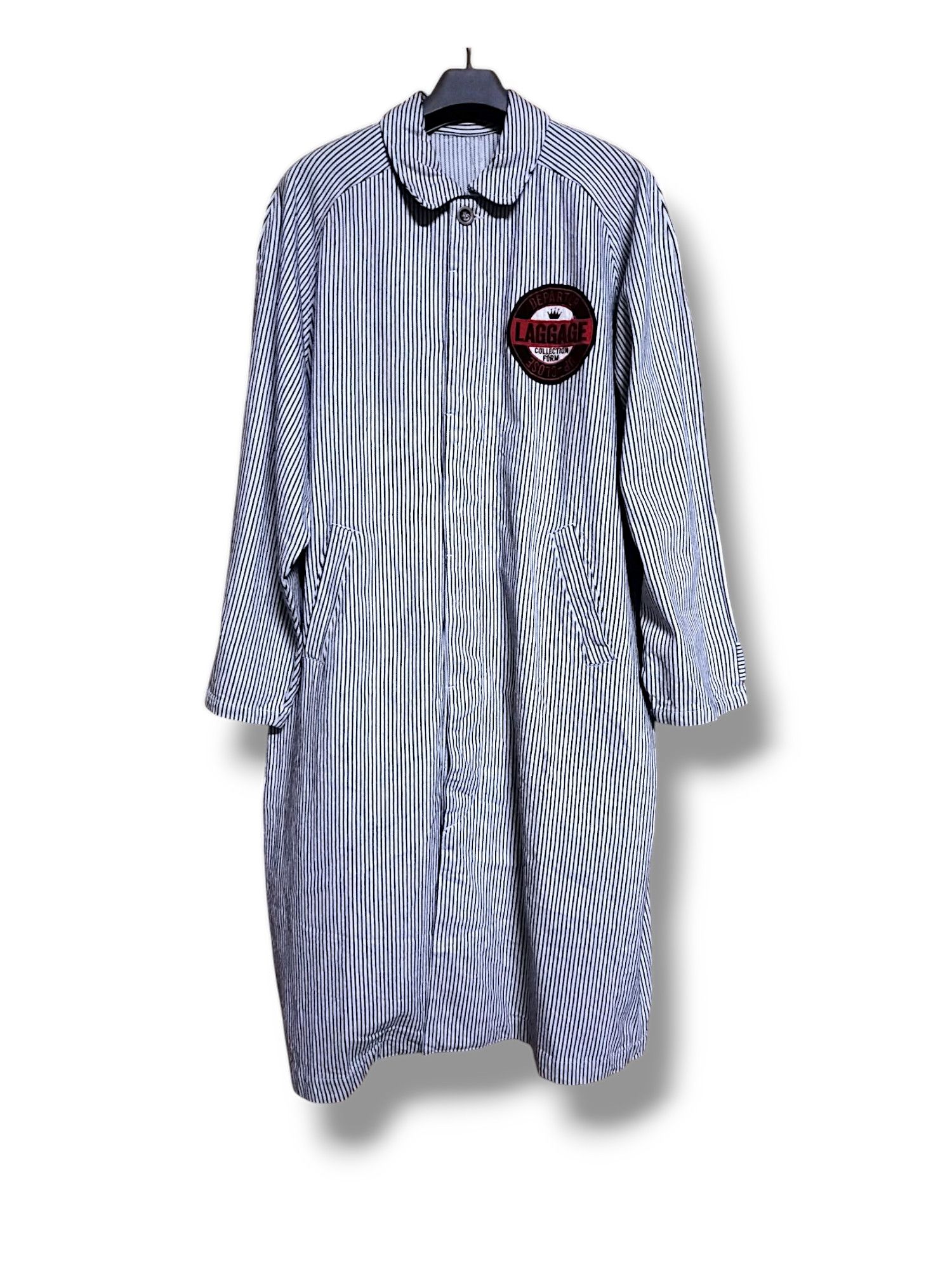Japanese Brand Vintage Hickory Denim Workwear Mechanical Coat 90s Size US L / EU 52-54 / 3 - 1 Thumbnail