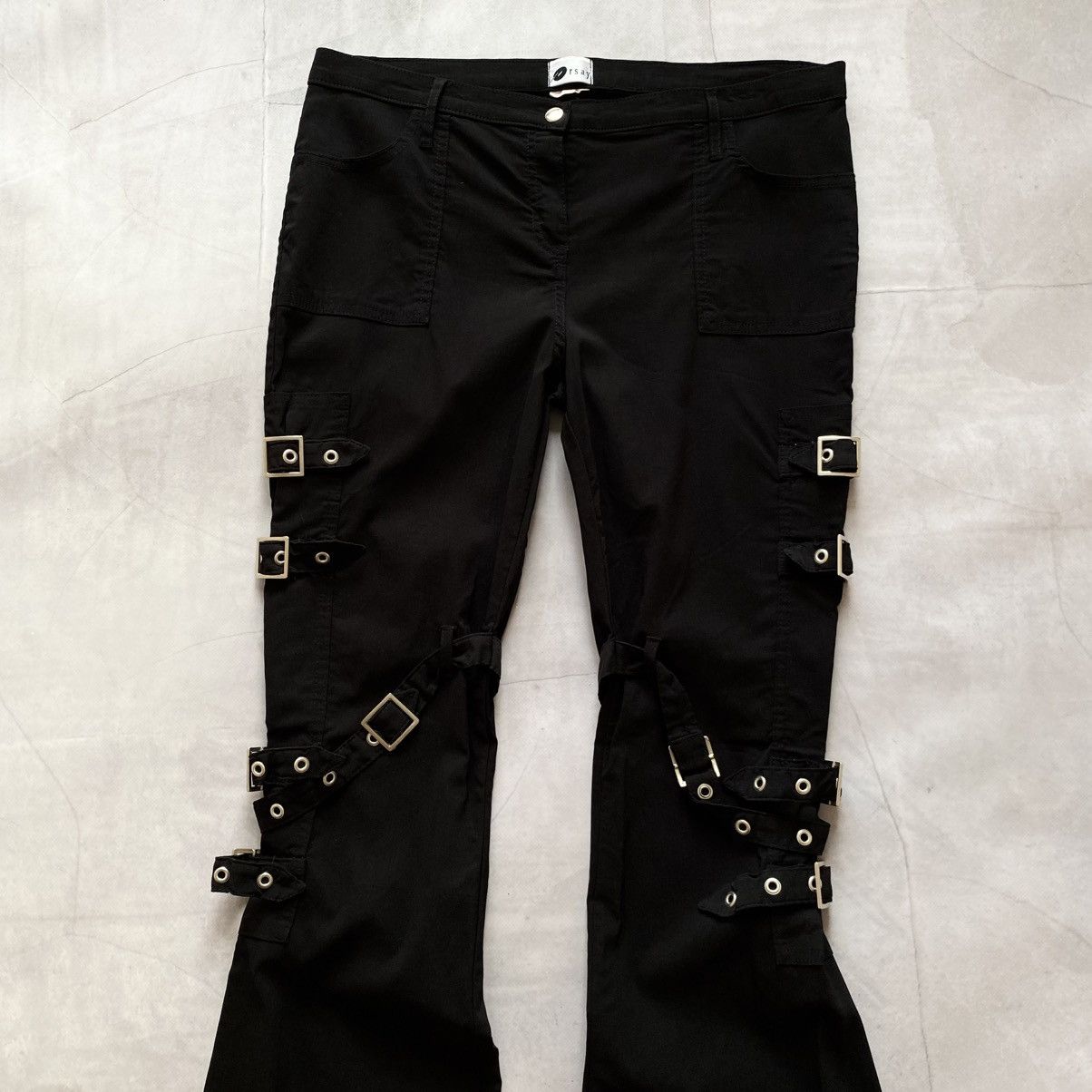 Cop Copine Y2K Punk Strap Opium Bootcut Pants Hysteric Glamour Style Size 32" / US 10 / IT 46 - 3 Thumbnail