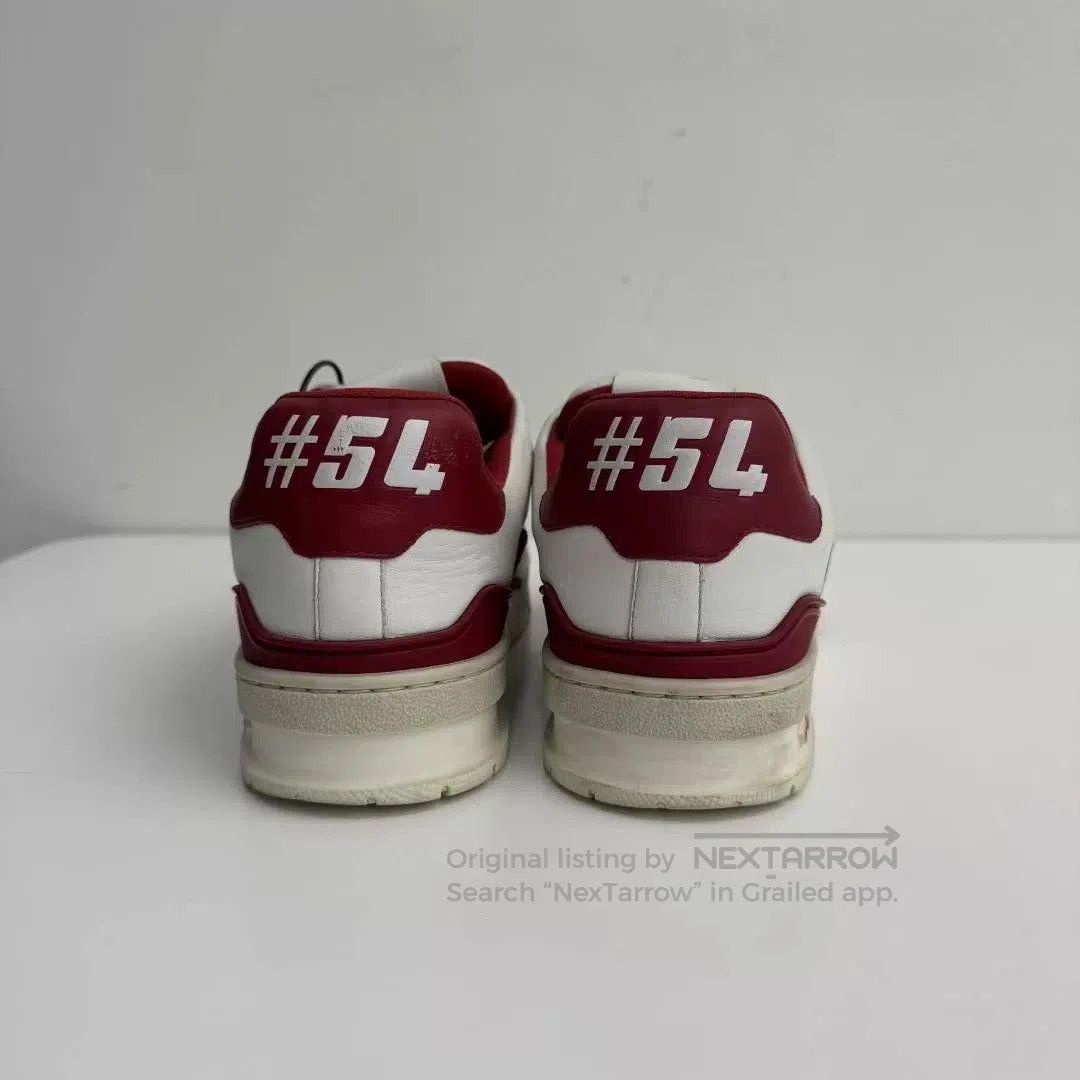 Louis Vuitton LV Trainer Red White Size 40.5. Size US 7.5 / EU 40-41 - 4 Thumbnail