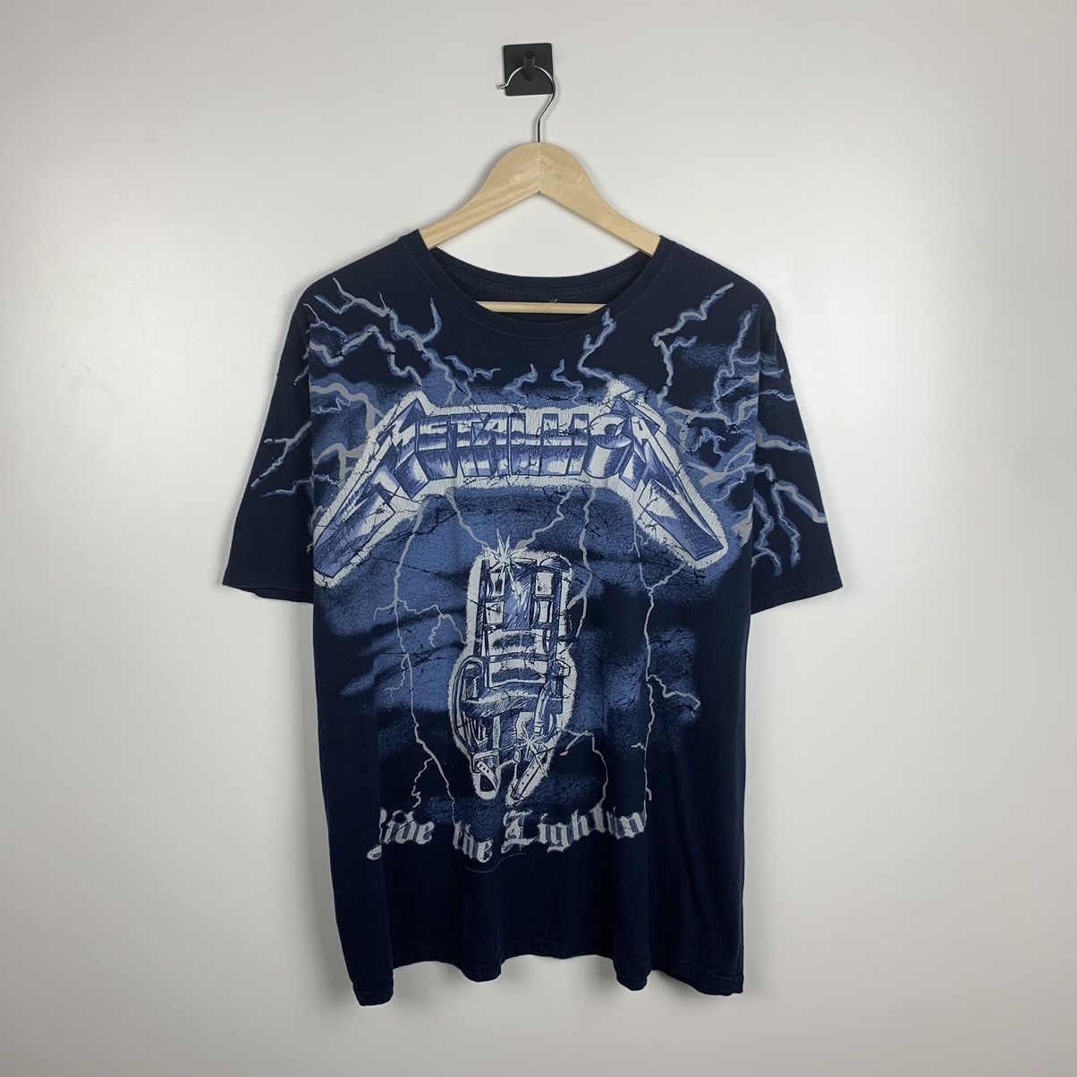 Band Tees Vintage Y2K Metallica AOP Rock Band Tee Ride the Lighting Size US XL / EU 56 / 4 - 1 Thumbnail