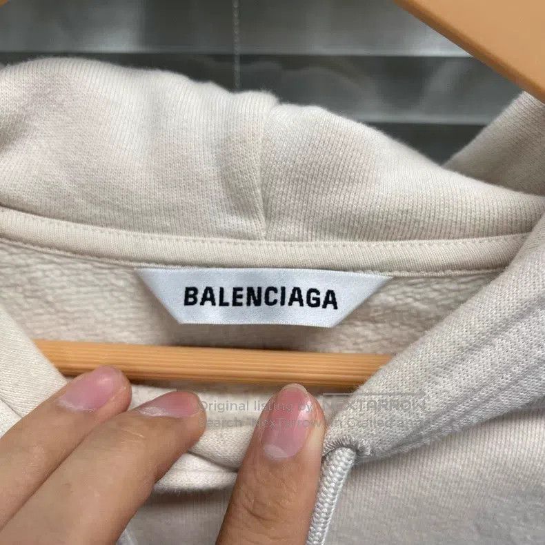Balenciaga Balenciaga White Soccer Embroidery Logo Hooded Sweatshirt Size US XS / EU 42 / 0 - 3 Thumbnail