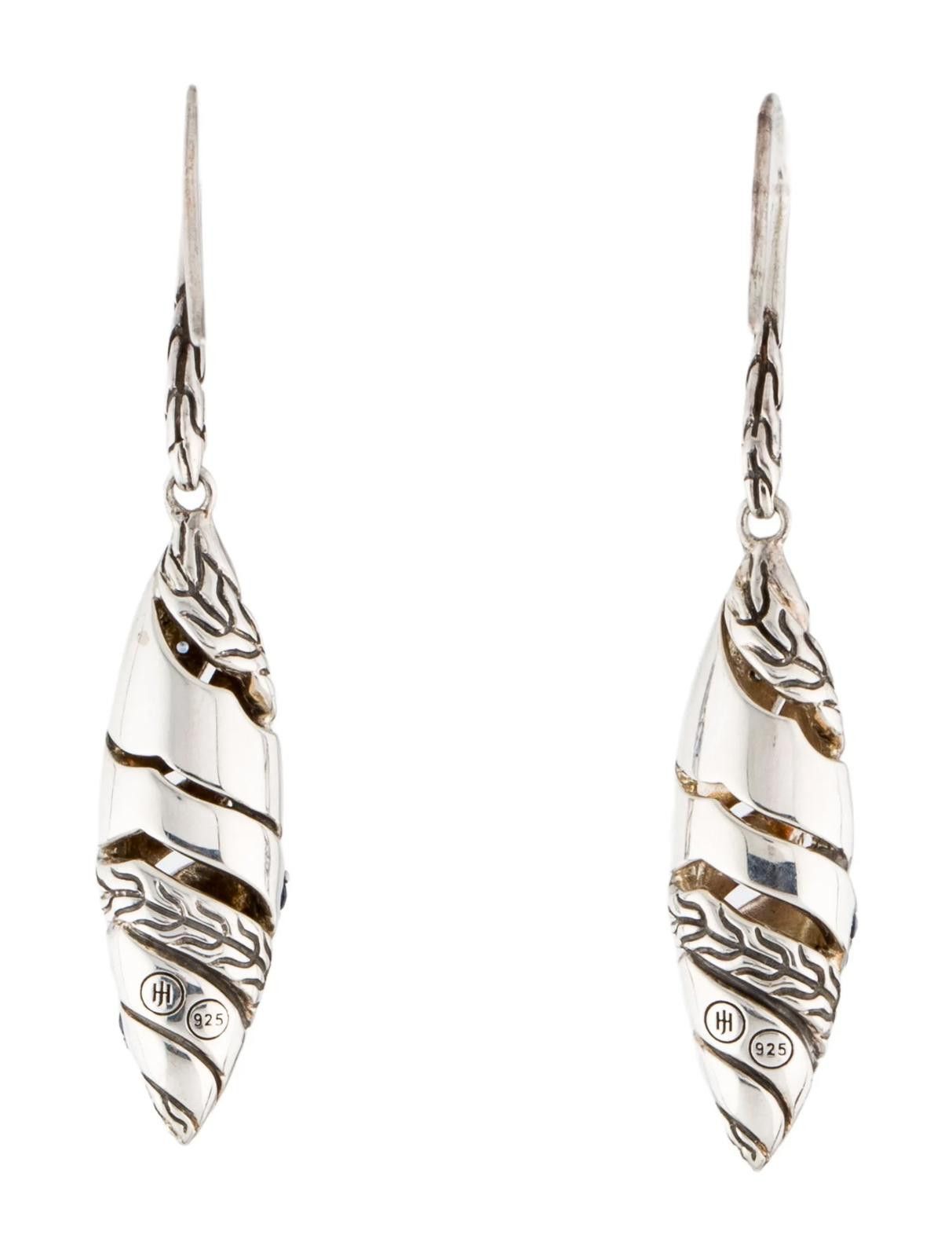 John Hardy John Hardy Silver & Sapphire Drop Earrings @ LaharCollection Size ONE SIZE - 3 Thumbnail
